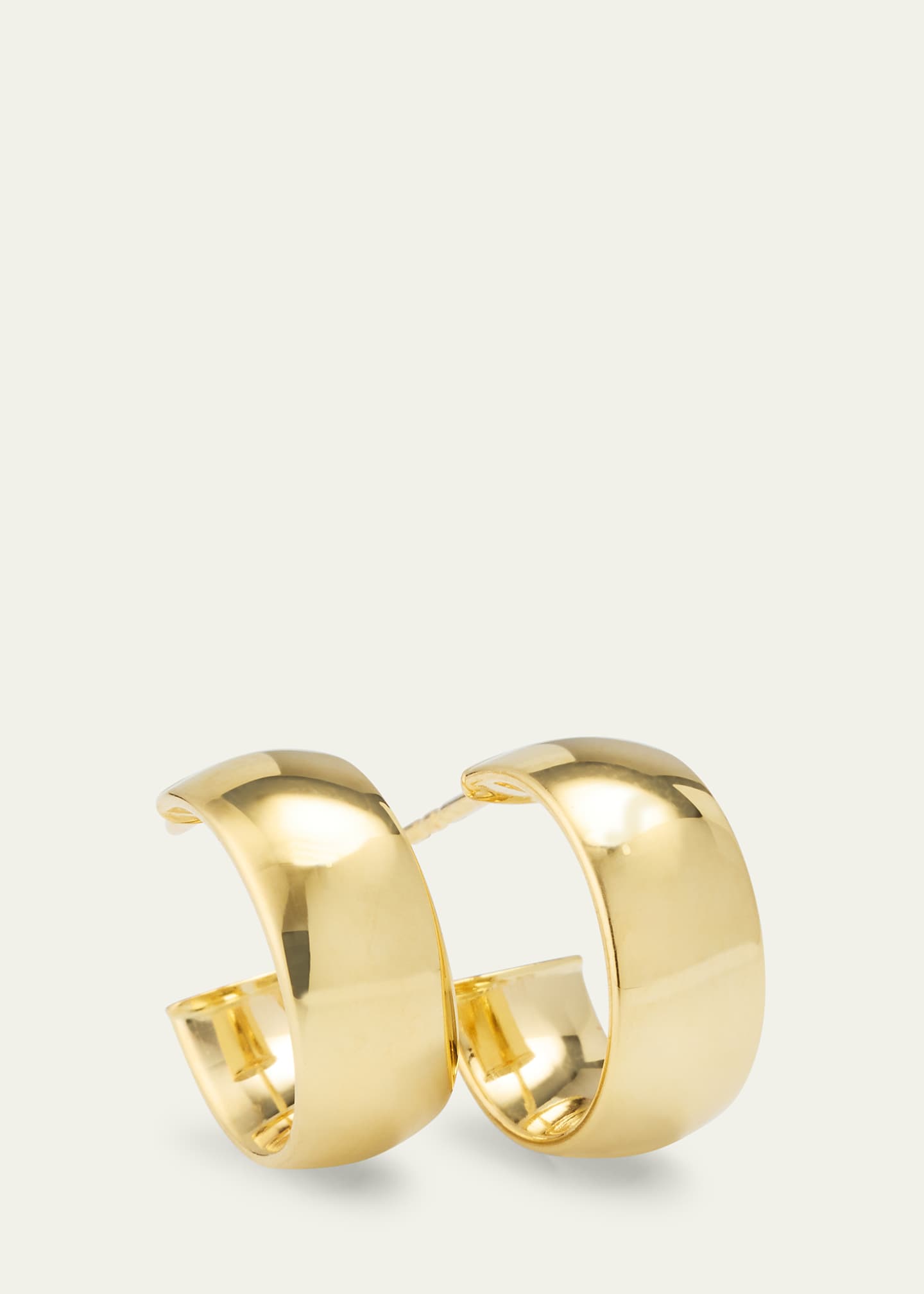 Lana 14k Gold Hollow Huggie Earrings Image 3 of 4