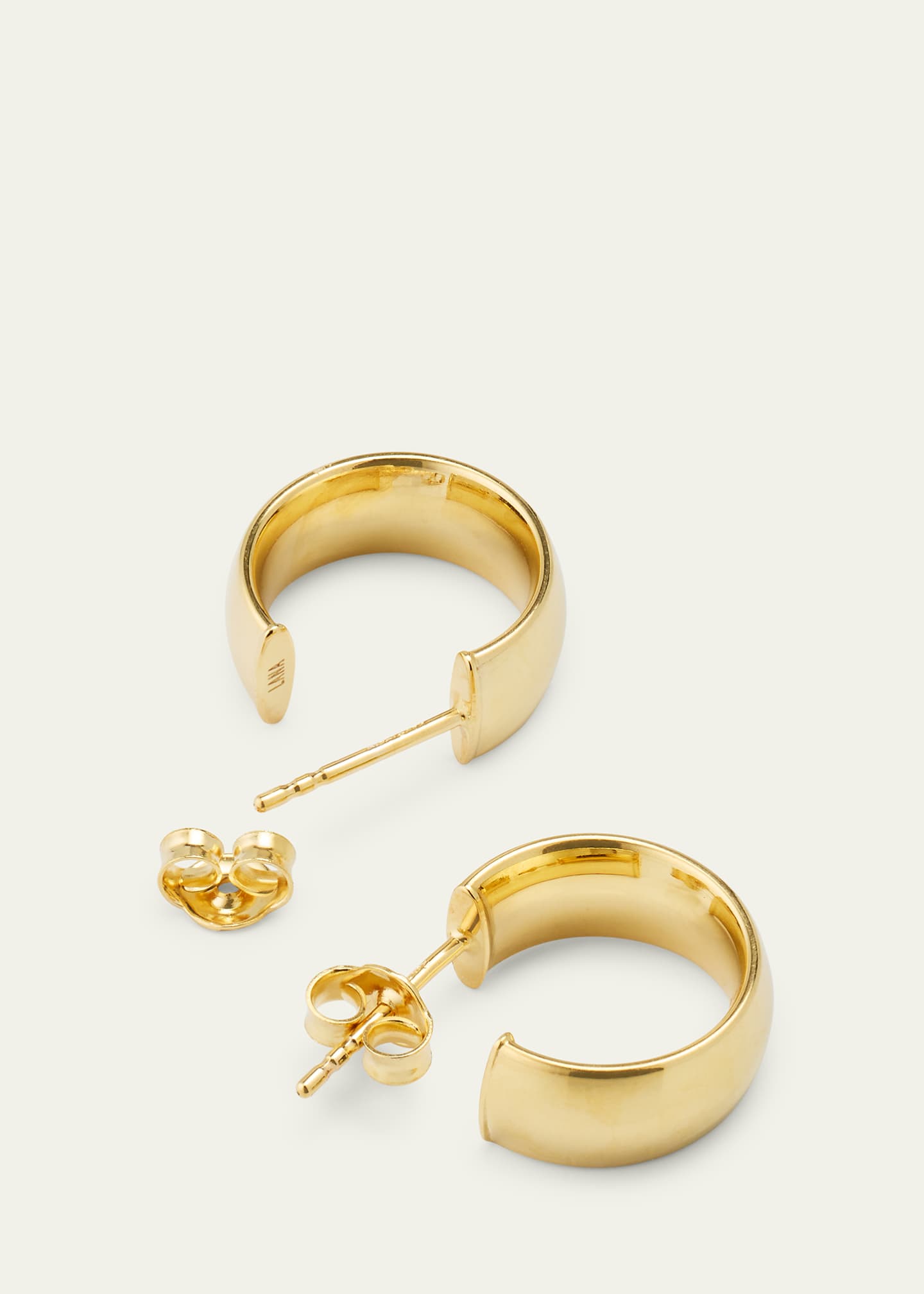 Lana 14k Gold Hollow Huggie Earrings Image 4 of 4