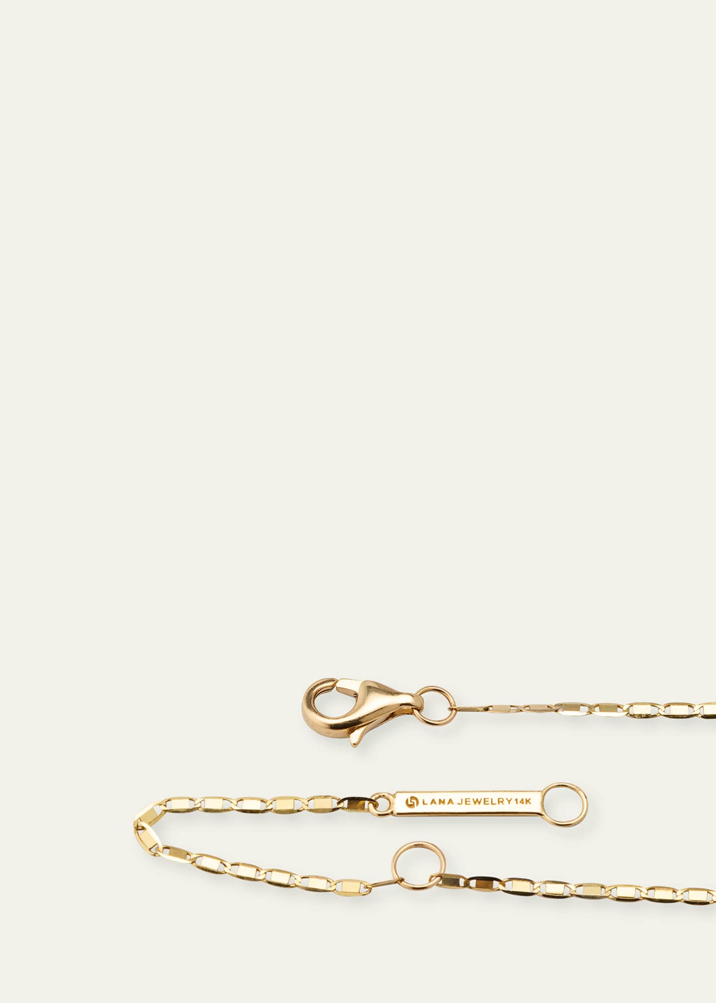 Lana 14K Yellow Gold Petite Malibu Cross Bar Lariat Necklace, 18" Image 4 of 4