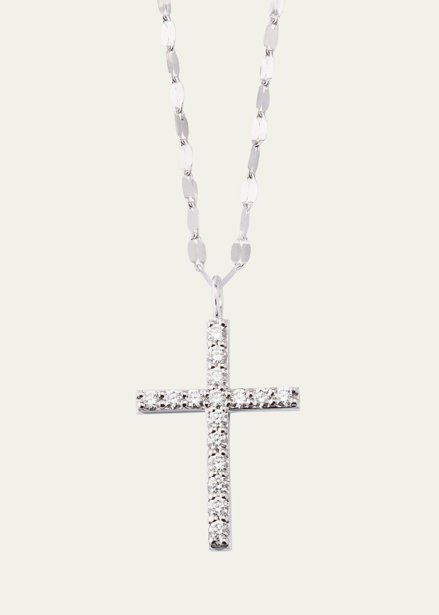 Lana 14K Yellow Gold Flawless Everyday Diamond Cross Necklace 