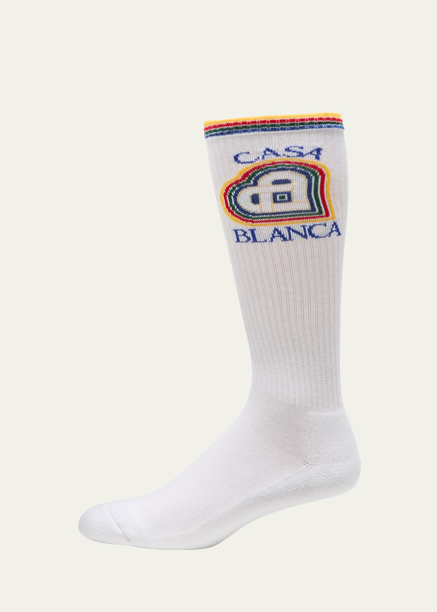 CASABLANCA Men's Heart Monogram MidCalf Athletic Socks Bergdorf Goodman