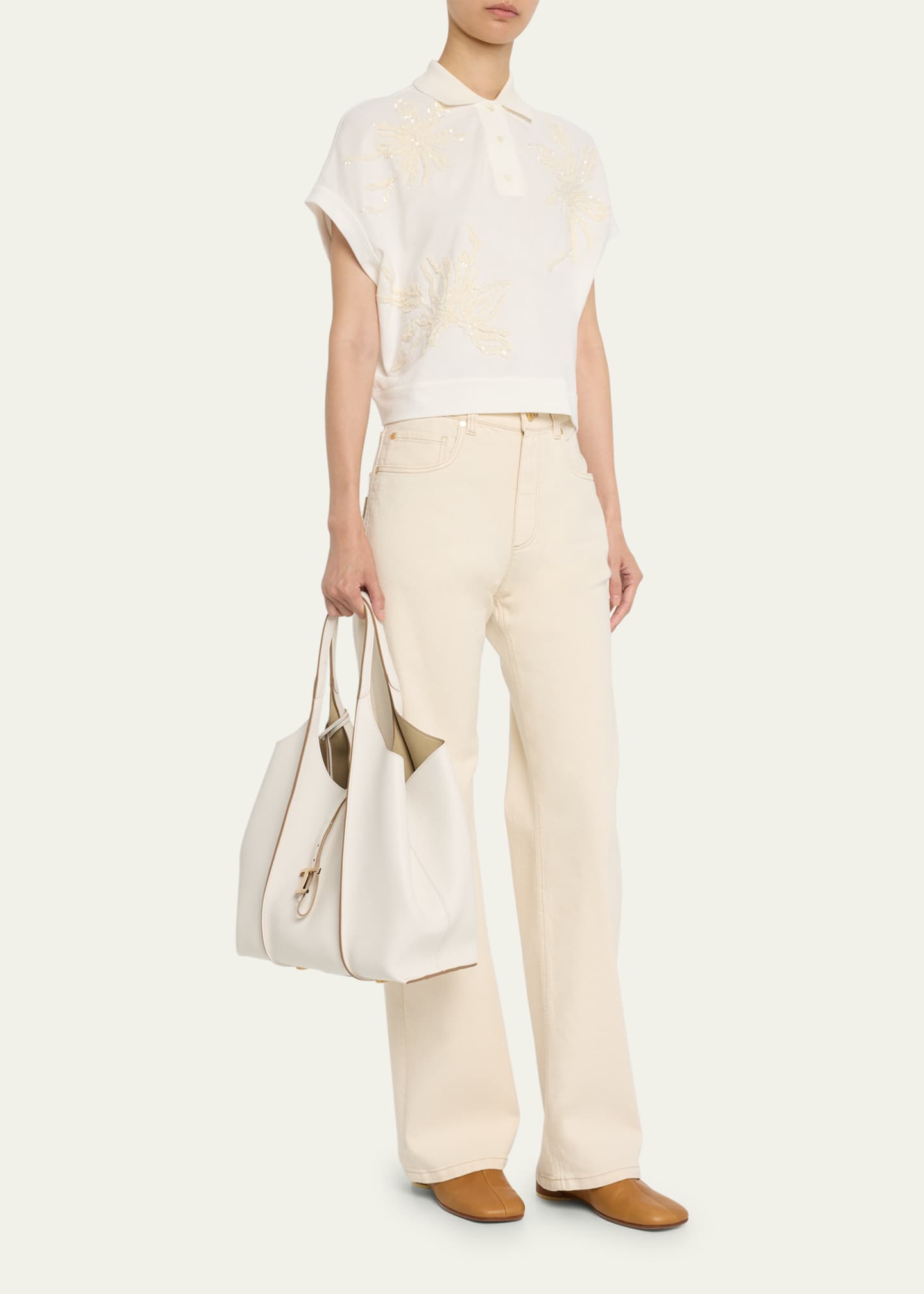 Tod's Medium Leather T Timeless Tote Shopping Bag - Bergdorf Goodman