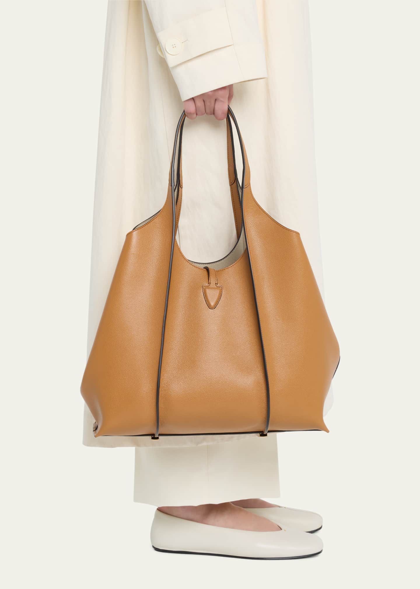トートバッグ Tod's Medium 'T Timeless' Shopping Bag Woman NATURAL T Timeless Shopping Bag in Leather Medium