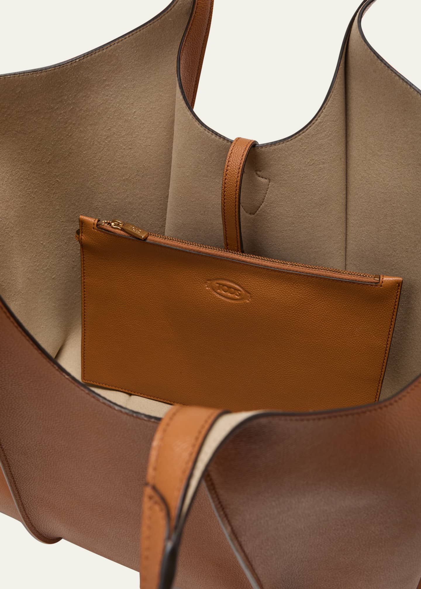 Tod's Medium Leather T Timeless Tote Shopping Bag - Bergdorf Goodman