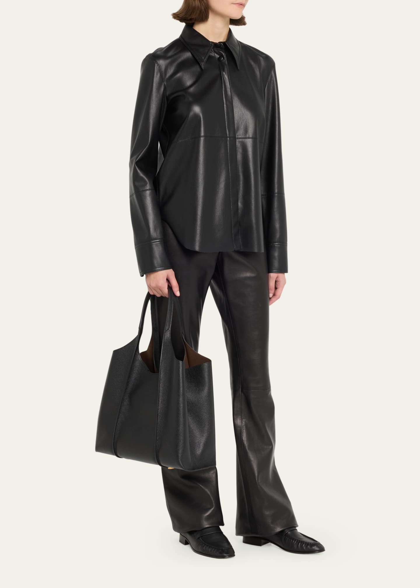 Tod's Medium Leather T Timeless Tote Shopping Bag - Bergdorf