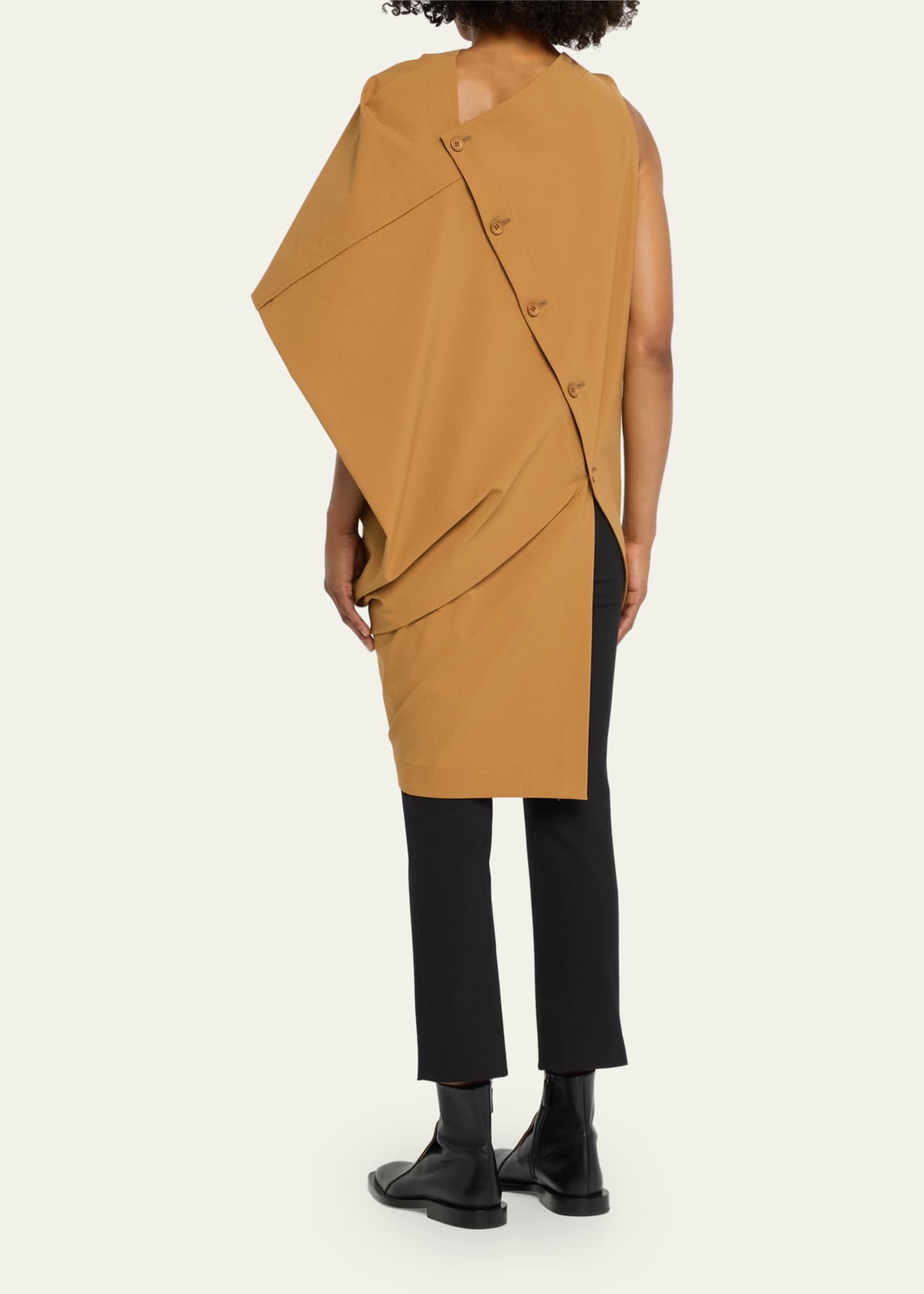 Issey Miyake Canopy Asymmetric Draped Short Dress - Bergdorf Goodman