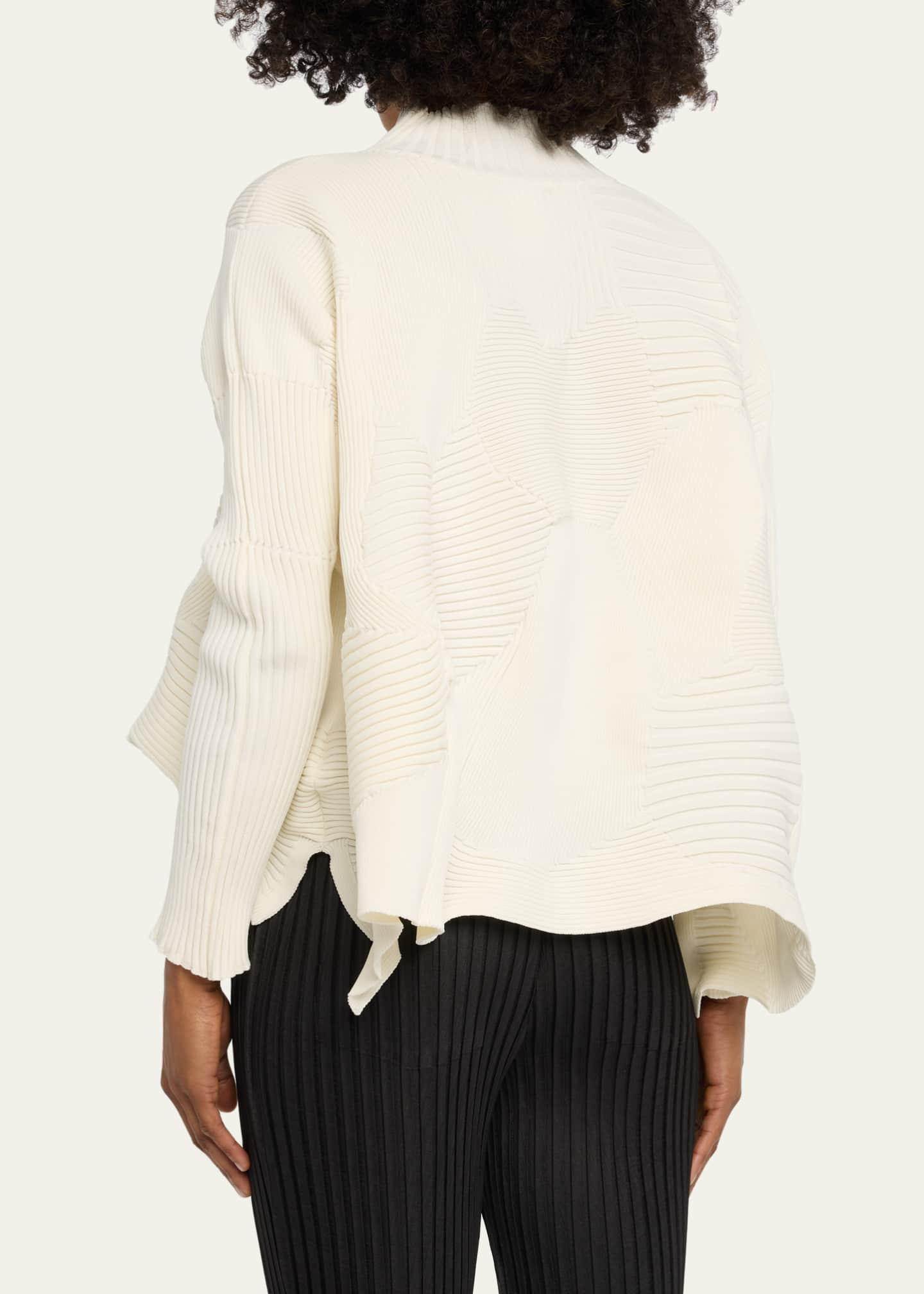 Issey Miyake Kone Kone Asymmetric Knit Sweater - Bergdorf Goodman
