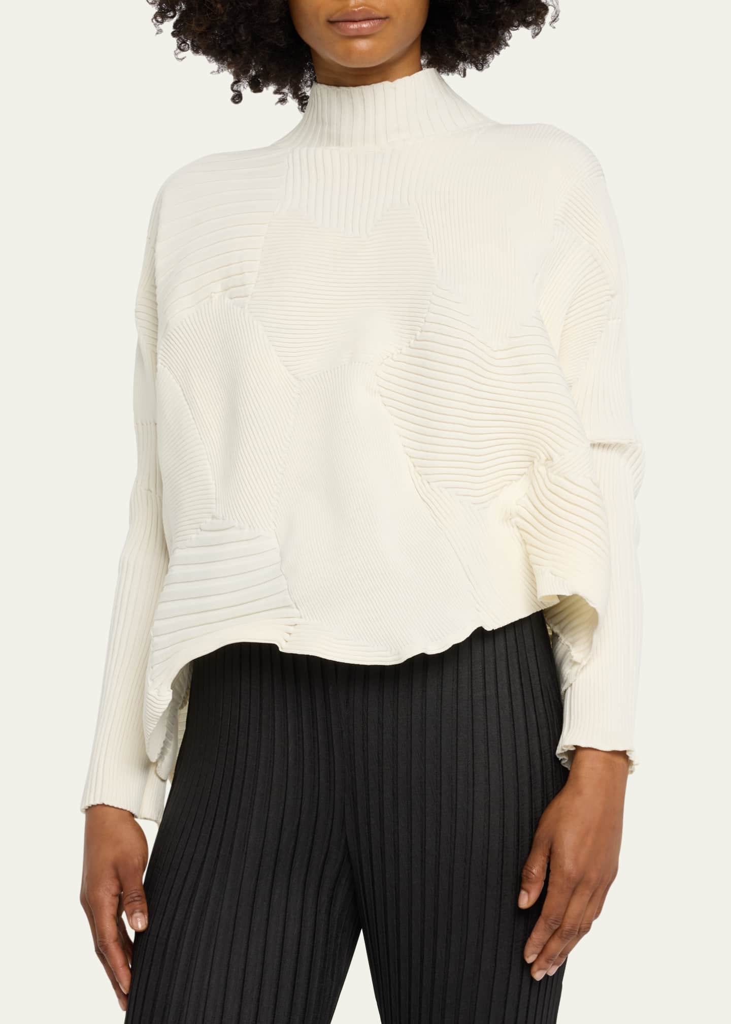 Issey Miyake Kone Kone Asymmetric Knit Sweater - Bergdorf Goodman