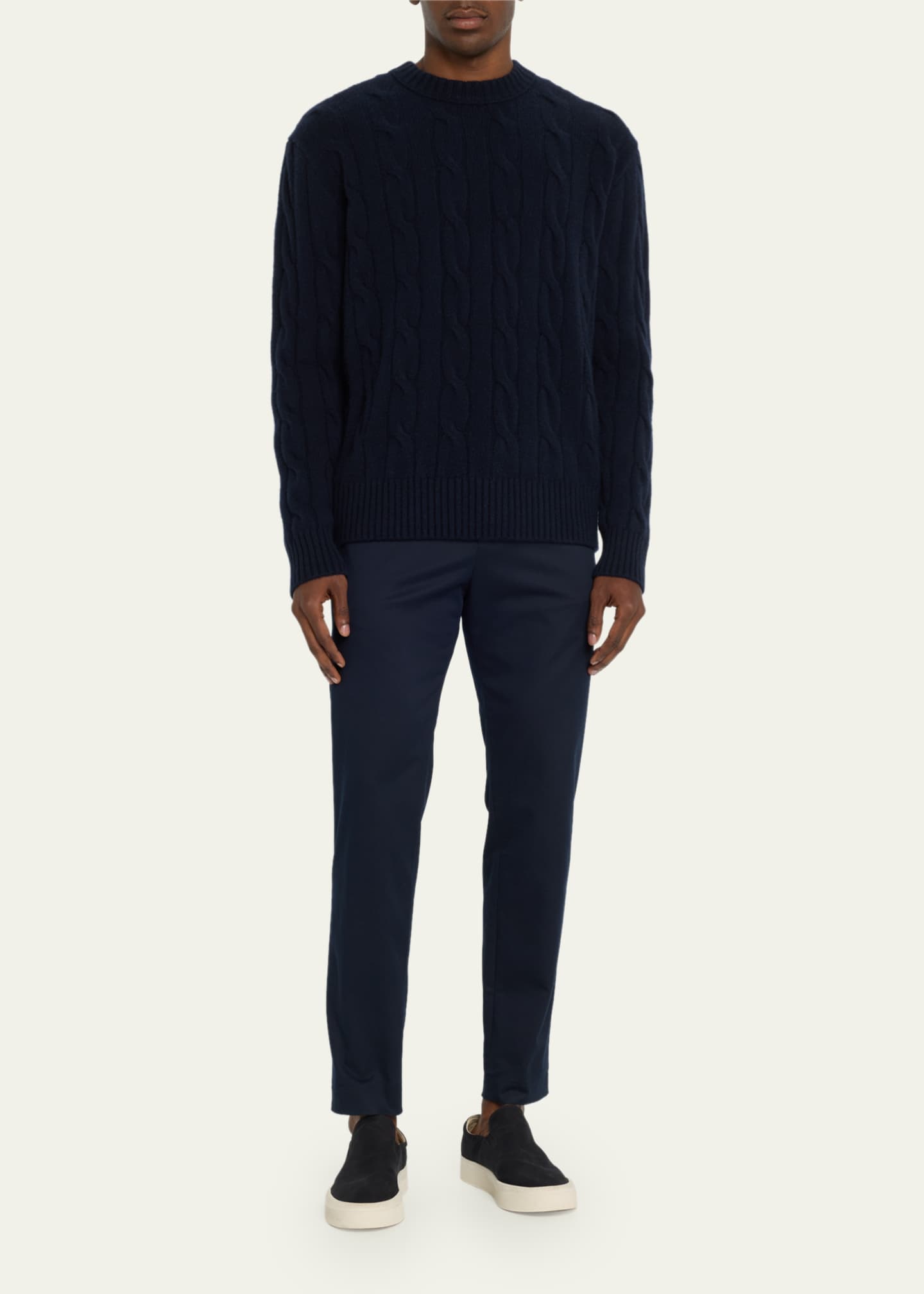 FRAME Men's Cashmere Cable-Knit Sweater - Bergdorf Goodman