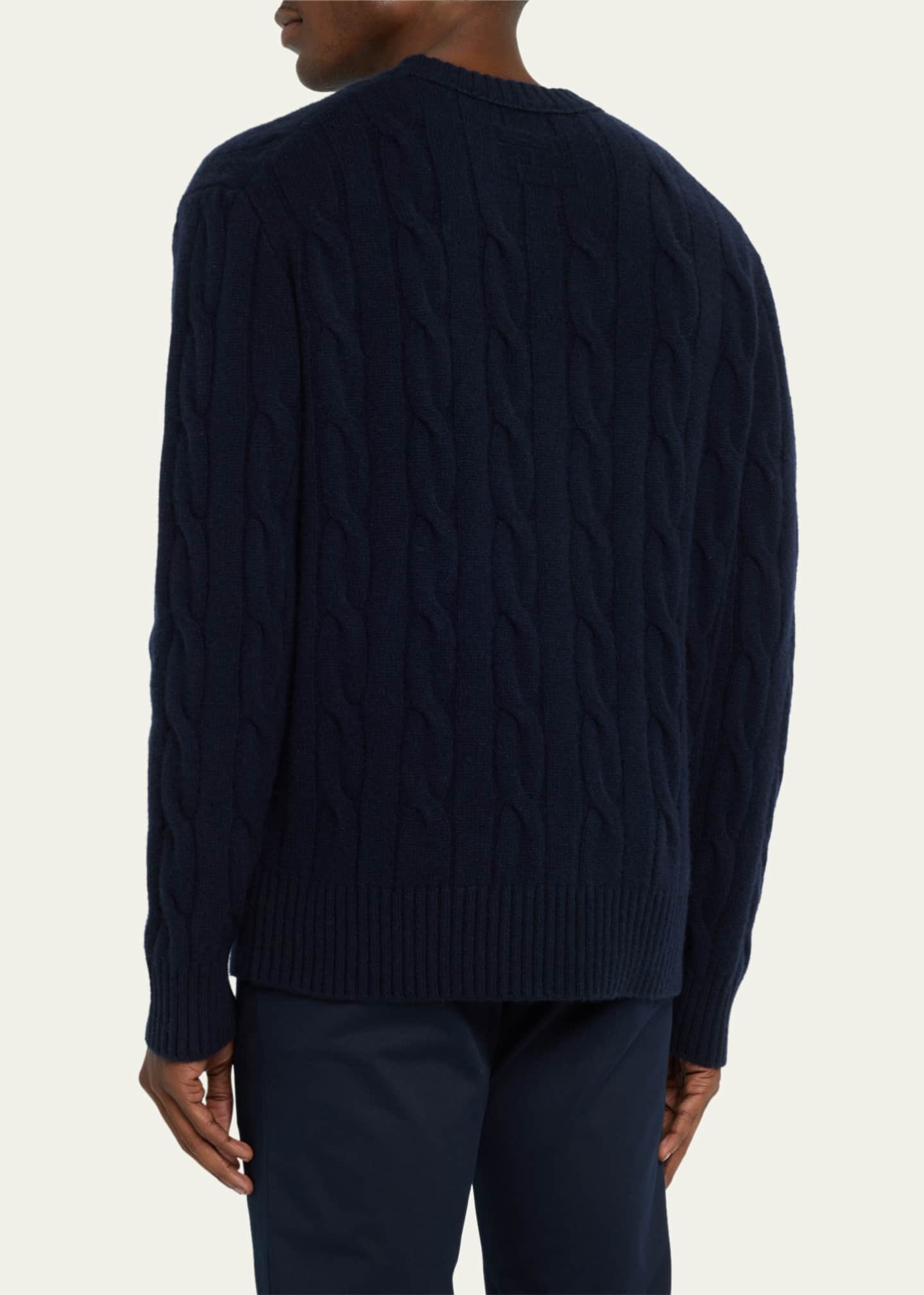 FRAME Men's Cashmere CableKnit Sweater Bergdorf Goodman