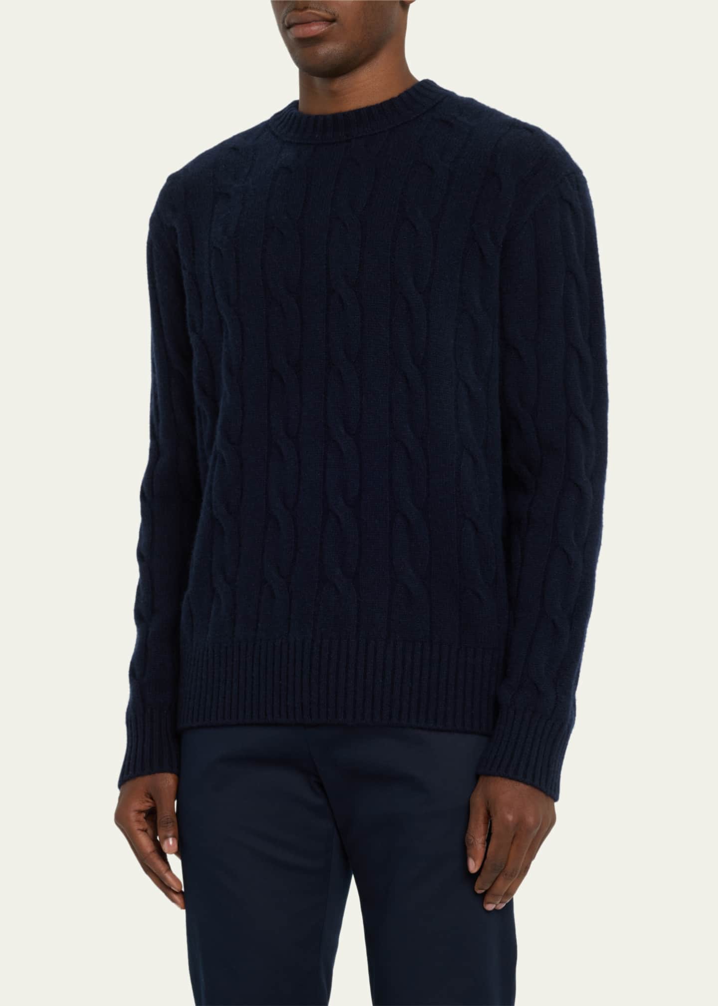FRAME Men's Cashmere CableKnit Sweater Bergdorf Goodman