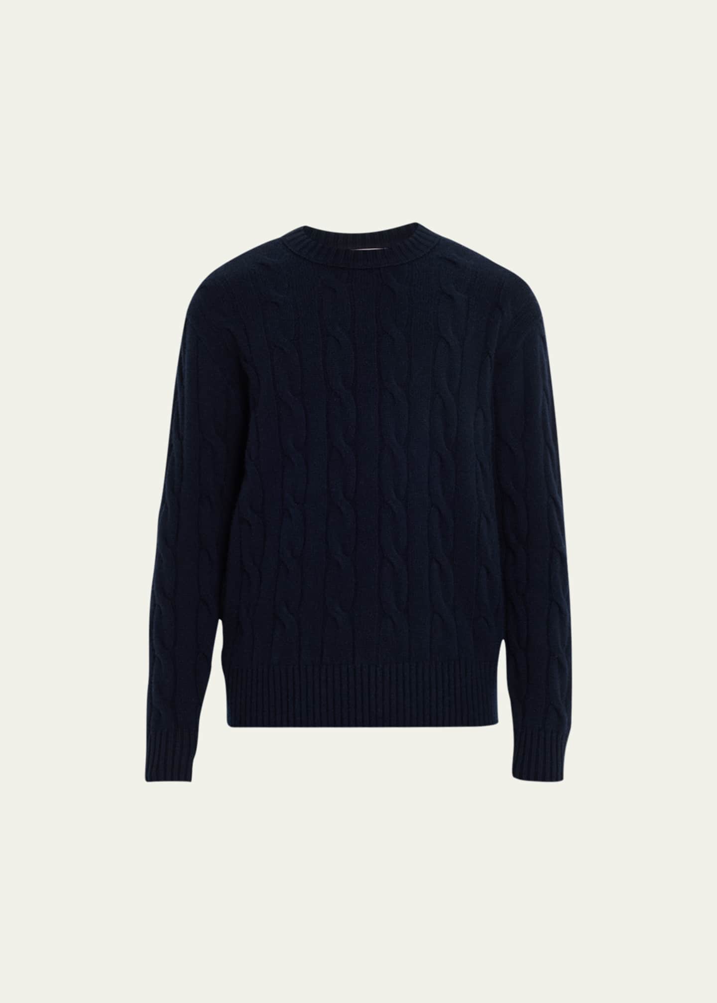 FRAME Men's Cashmere Cable-Knit Sweater - Bergdorf Goodman