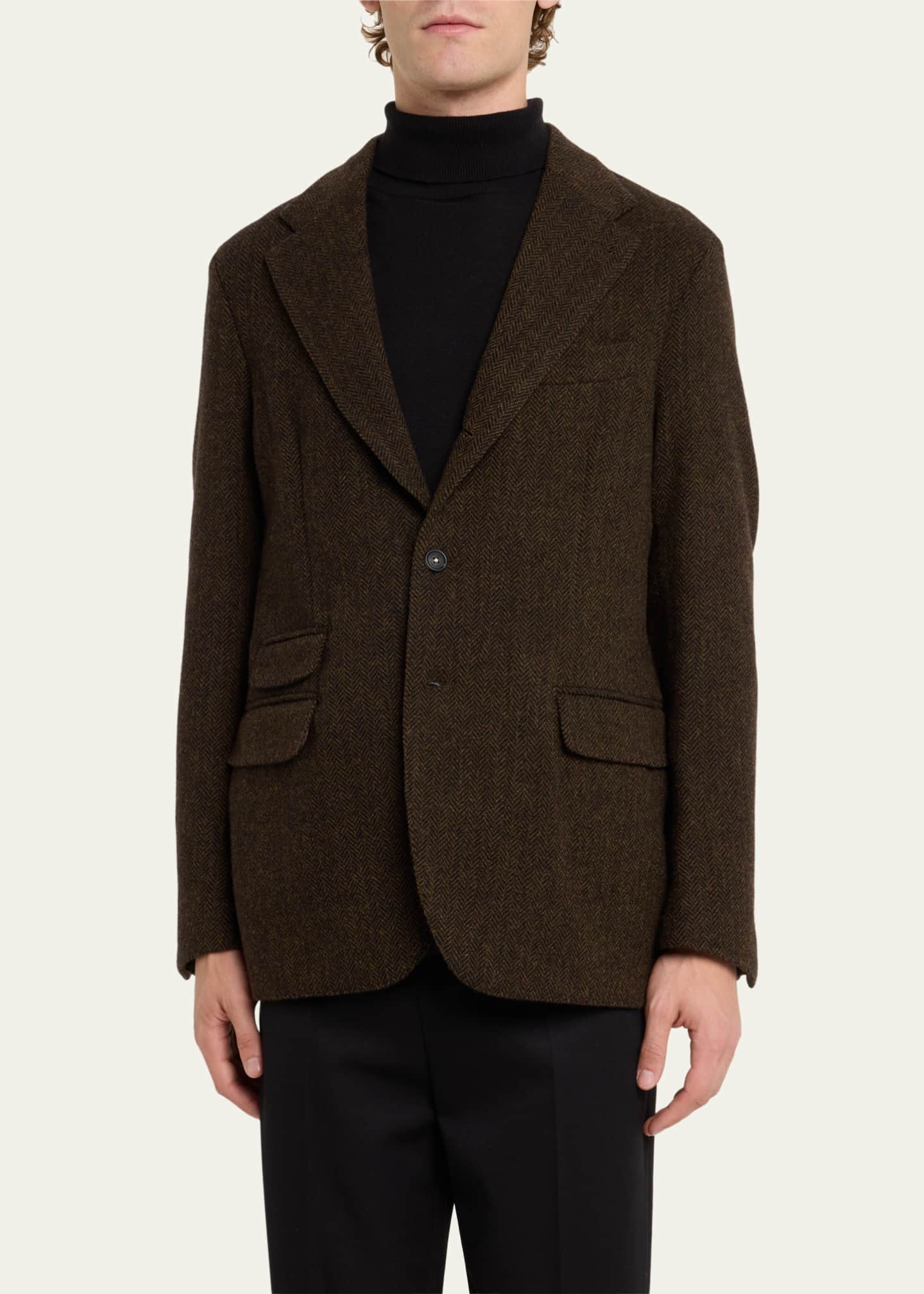Men's wool online herringbone sport coat