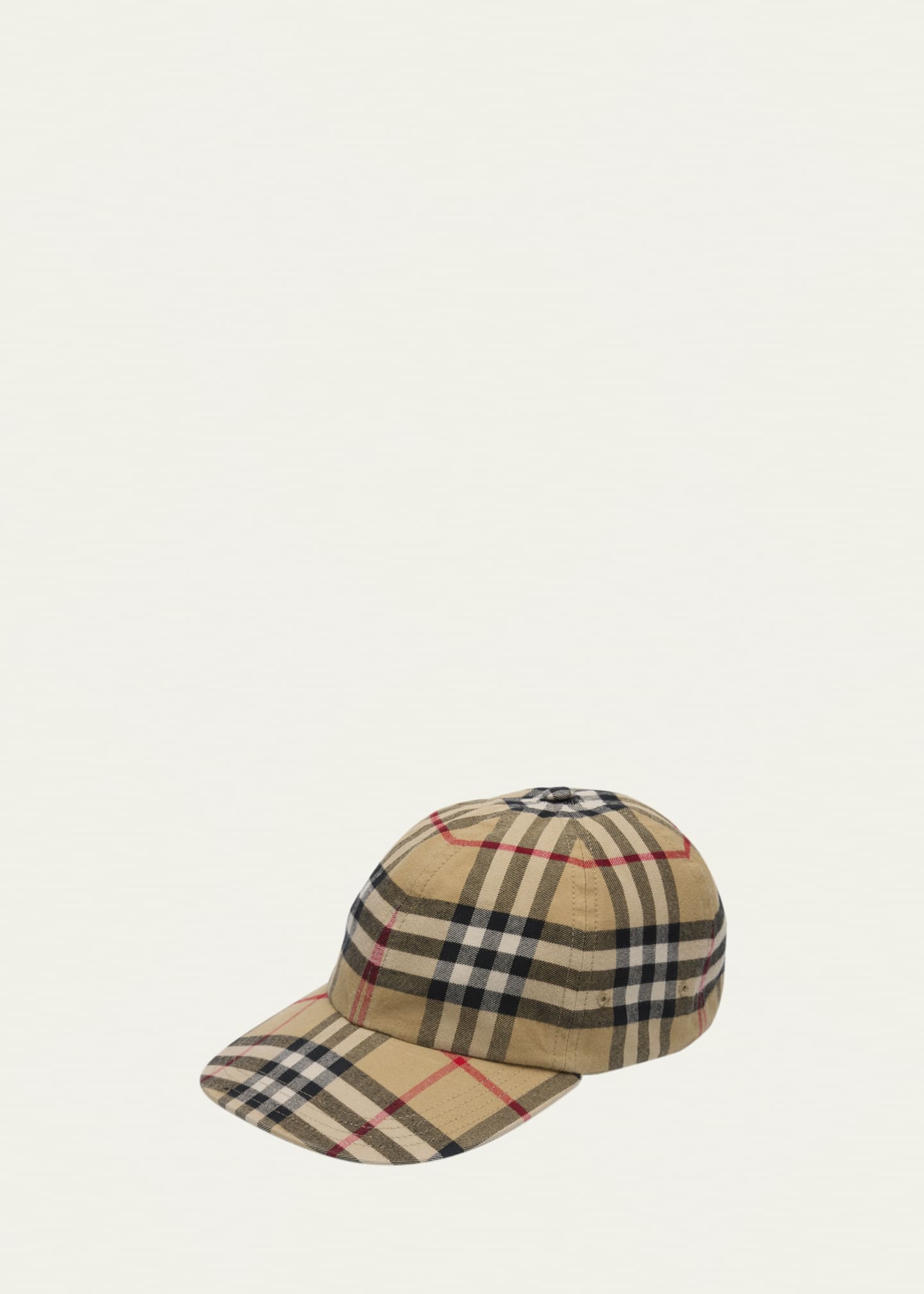 Burberry Men's Check Pattern Baseball Hat