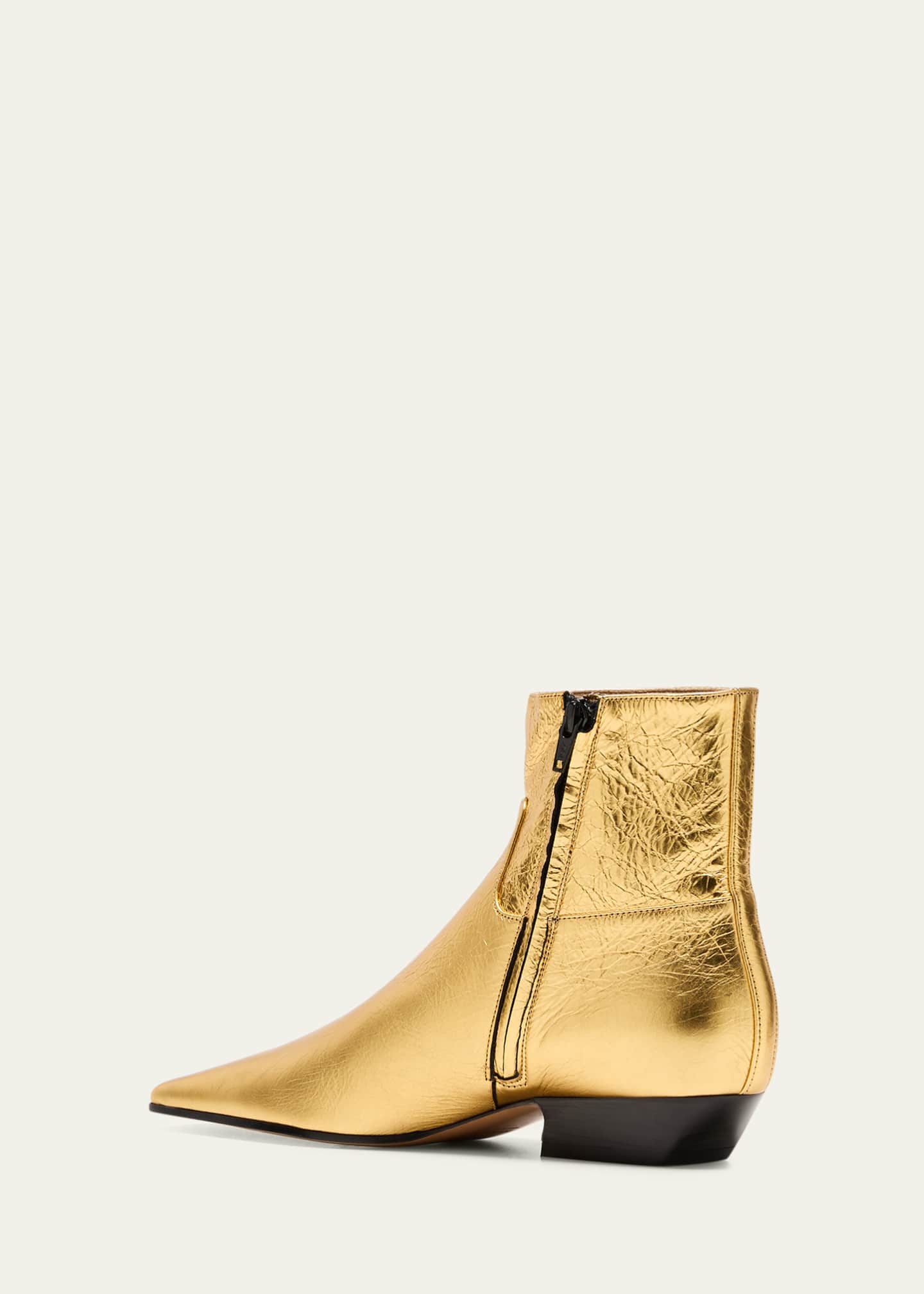 Khaite Marfa Metallic Ankle Boots - Bergdorf Goodman
