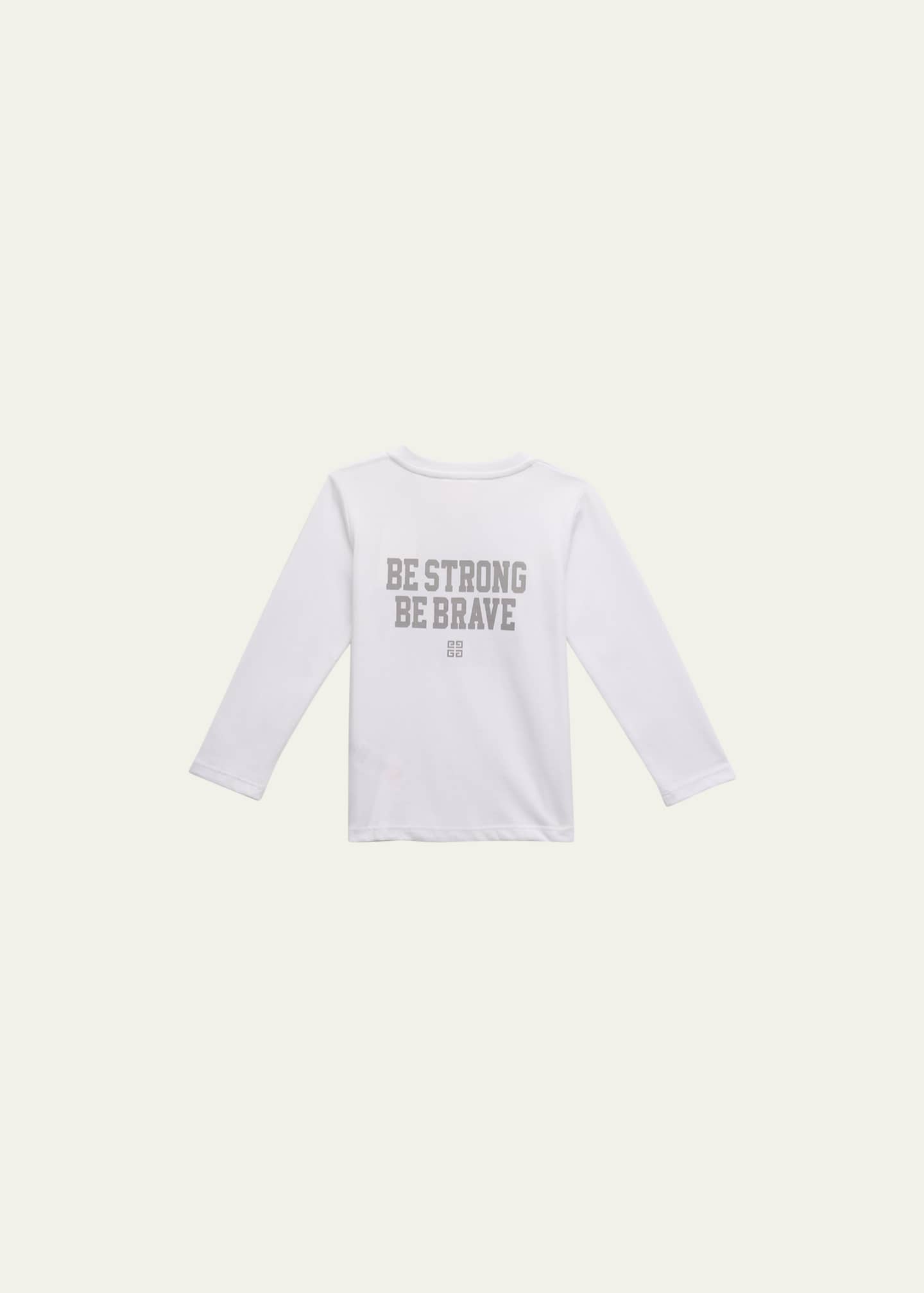 Givenchy Boy s Long Sleeve Embroidered Logo T Shirt Size 6M 3