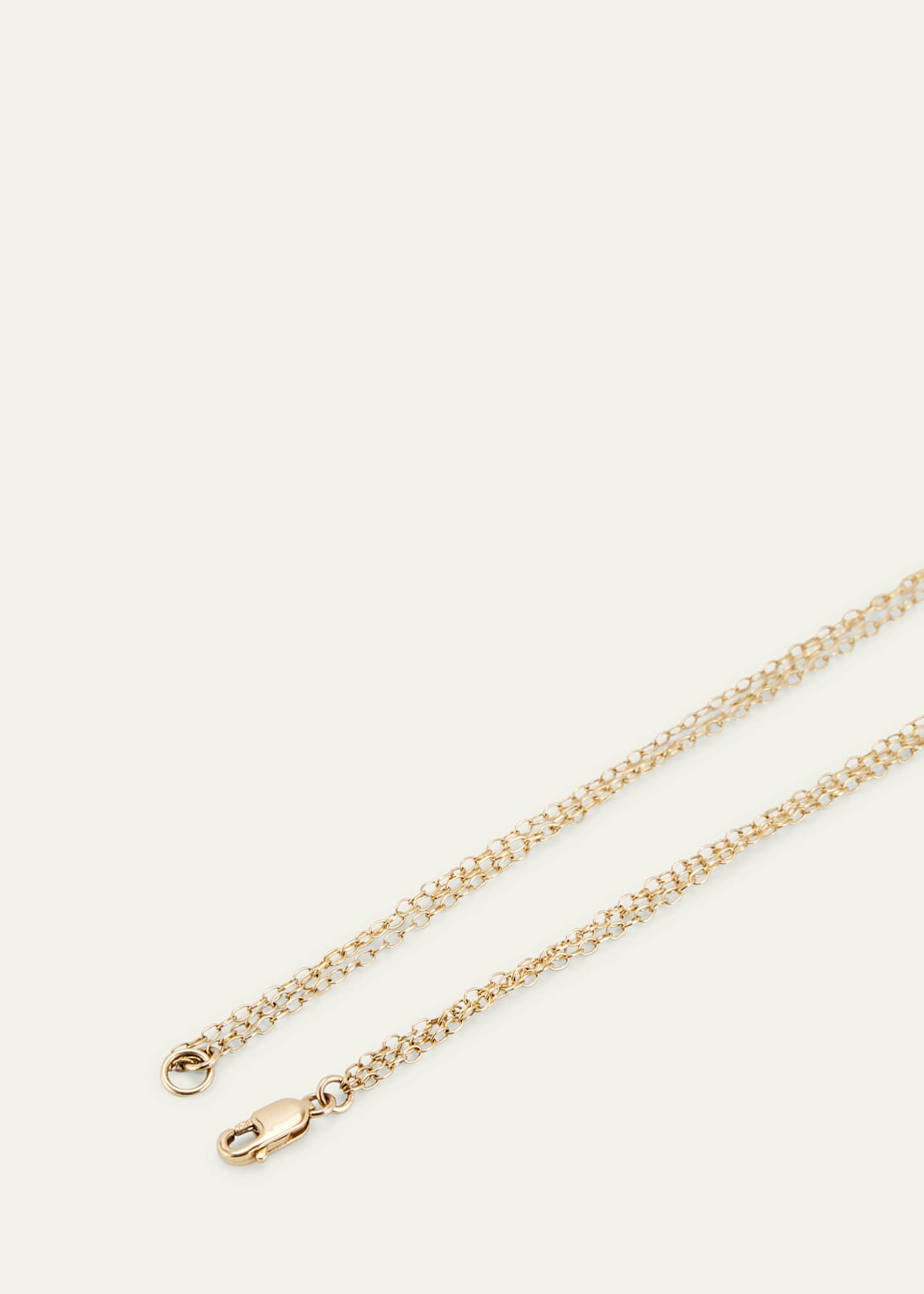Katey Walker Triple Layer Diamond & Rainbow Moonstone Necklace in 18K Gold Image 4 of 4