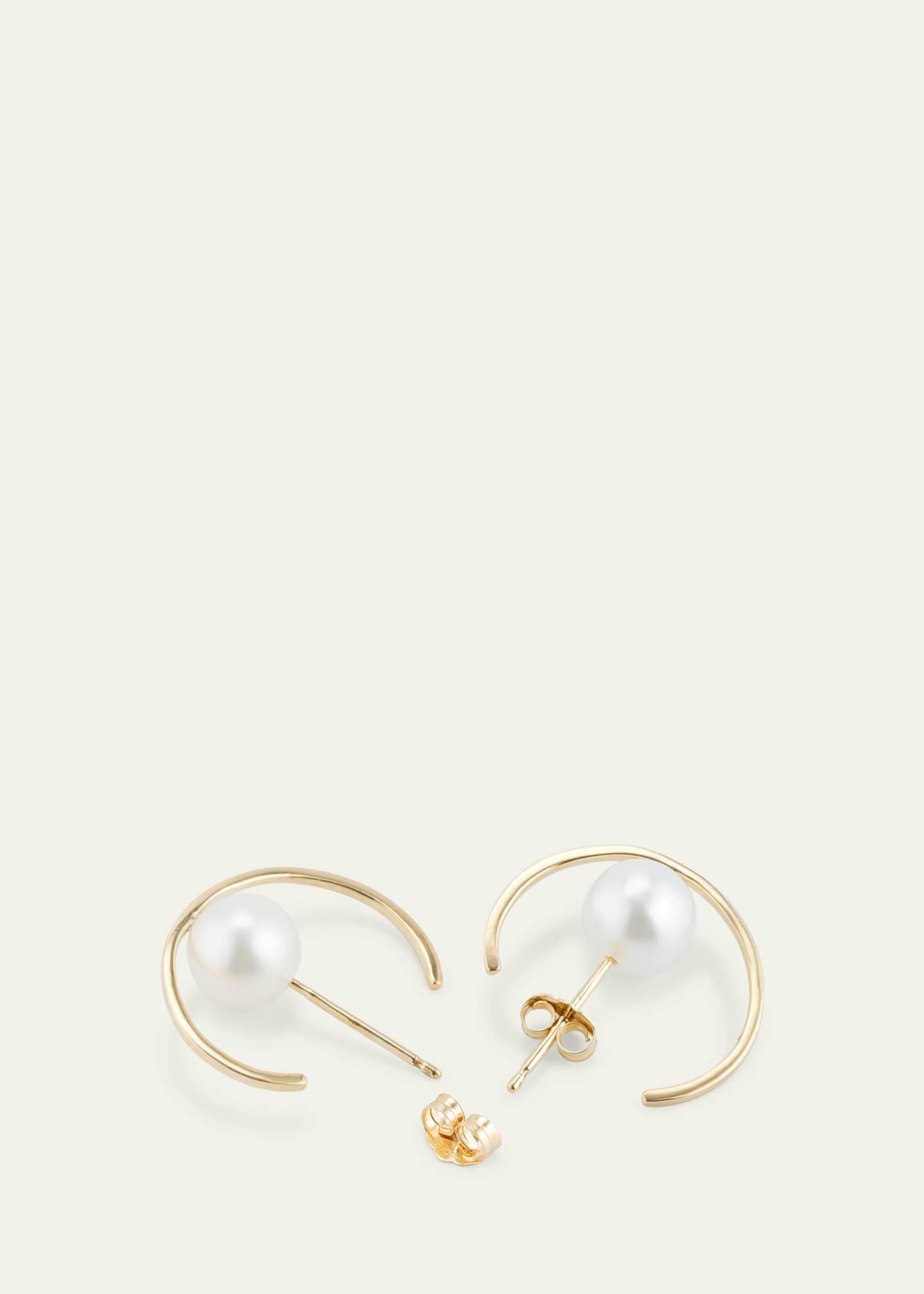 Katey Walker Orbit 6mm Pearl Ear Cuffs in 18K Gold Image 4 of 4