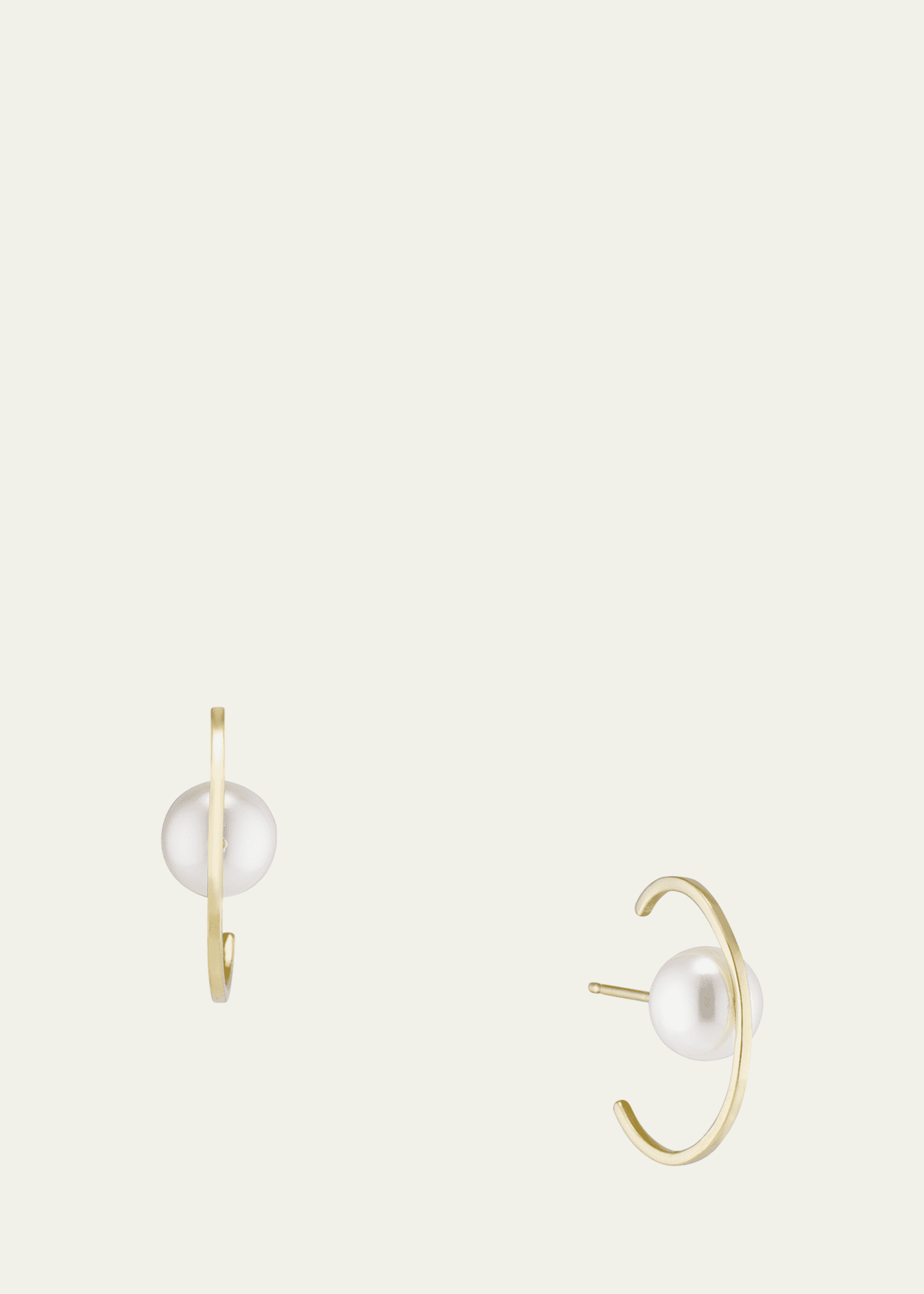 Katey Walker Orbit 6mm Pearl Ear Cuffs in 18K Gold Image 1 of 4