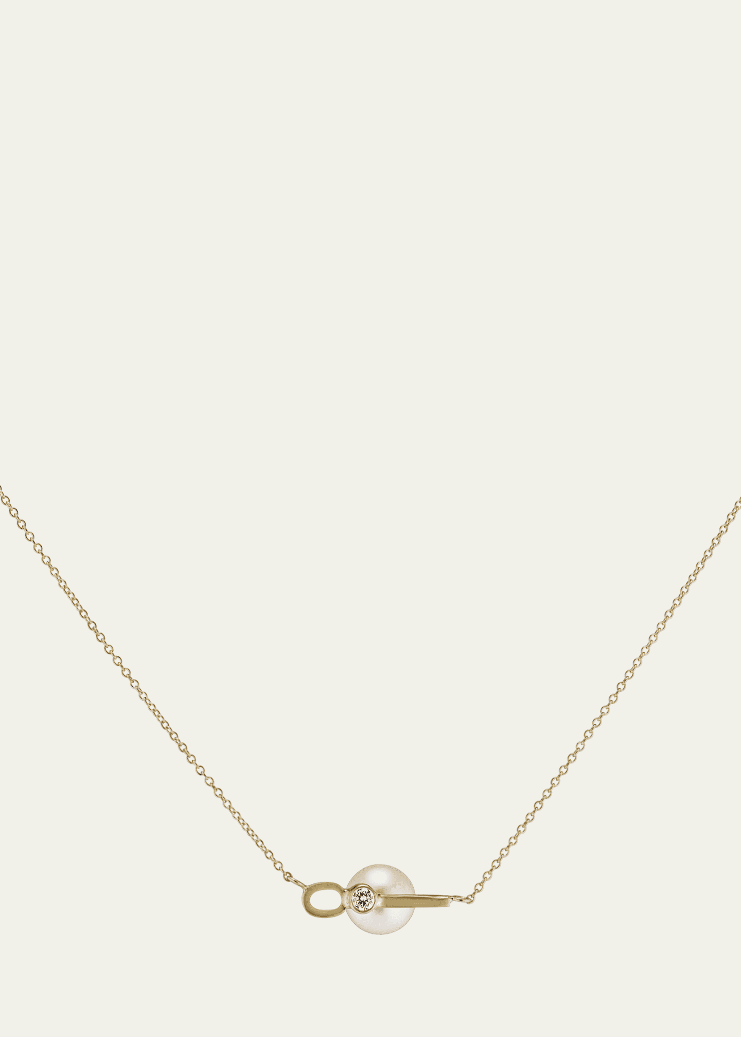 Katey Walker 18K Pearl and Diamond Choker Necklace Image 1 of 4
