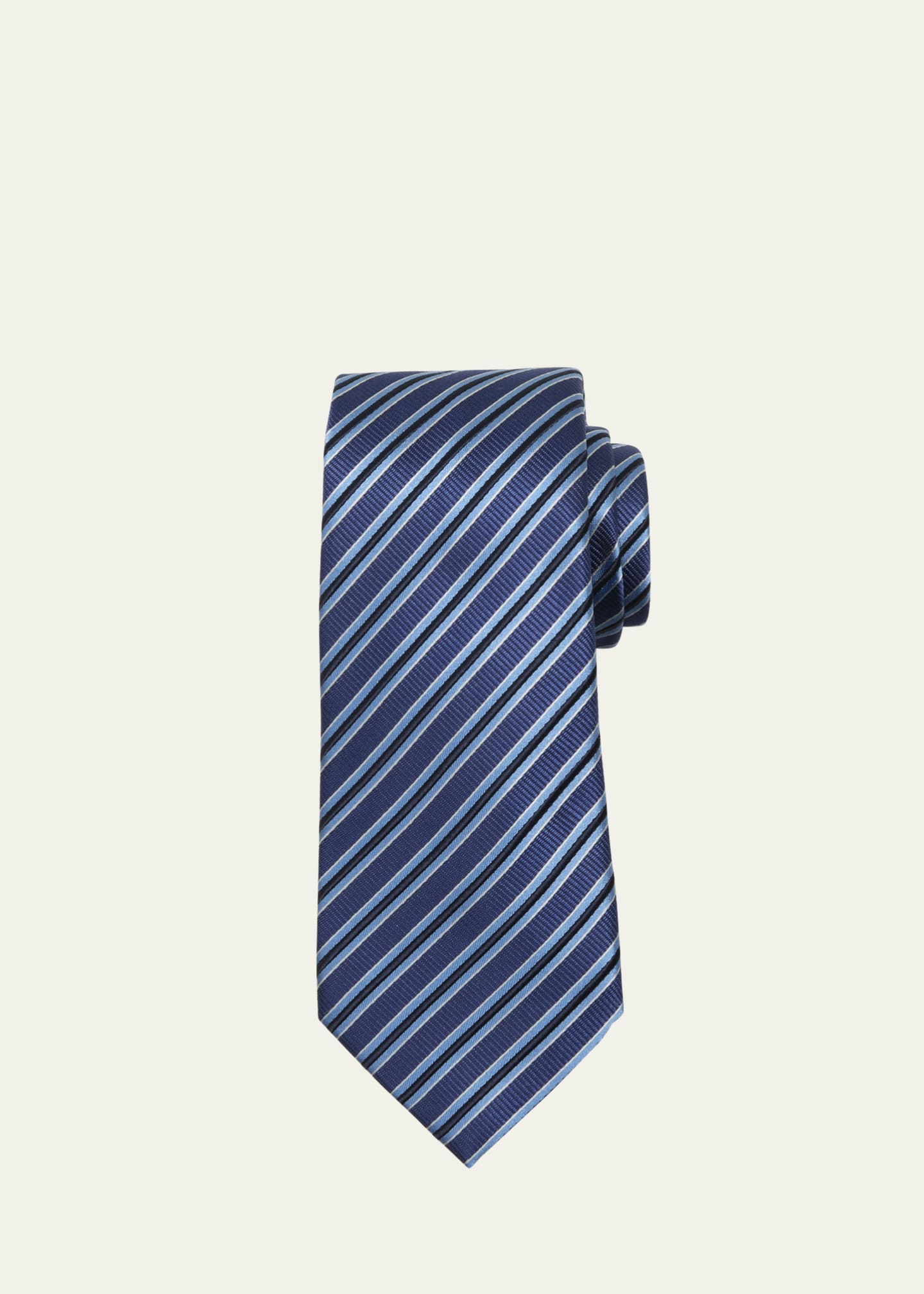 Giorgio Armani Men's Silk-Cotton Stripe Tie
