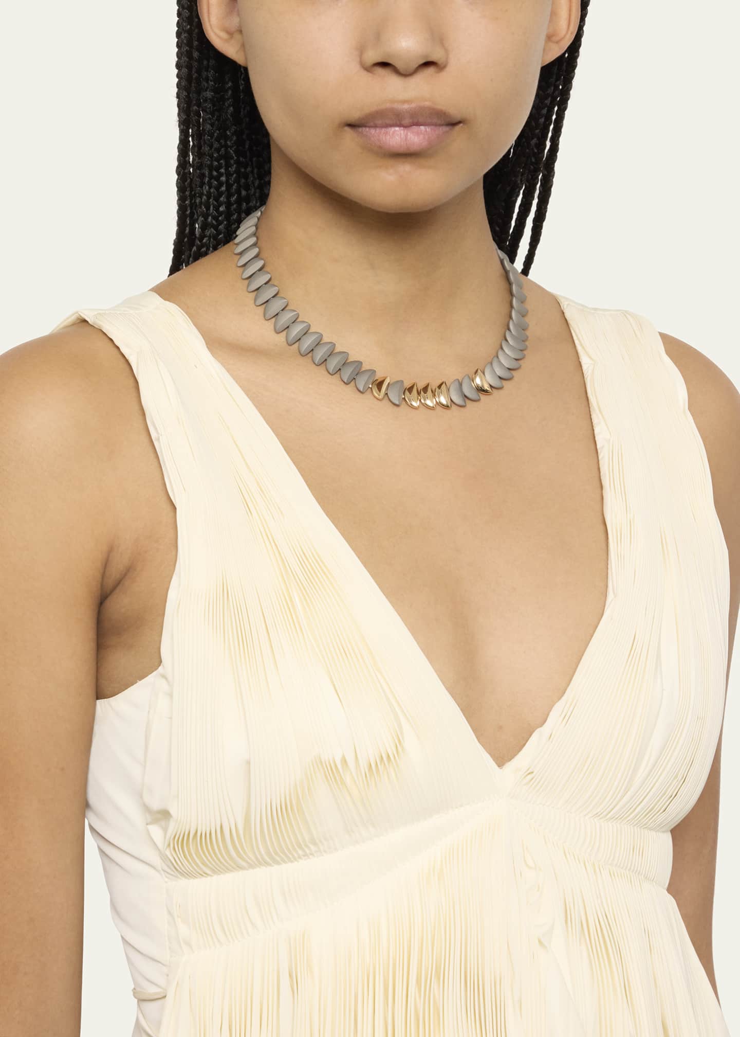 Rose gold plunge necklace top