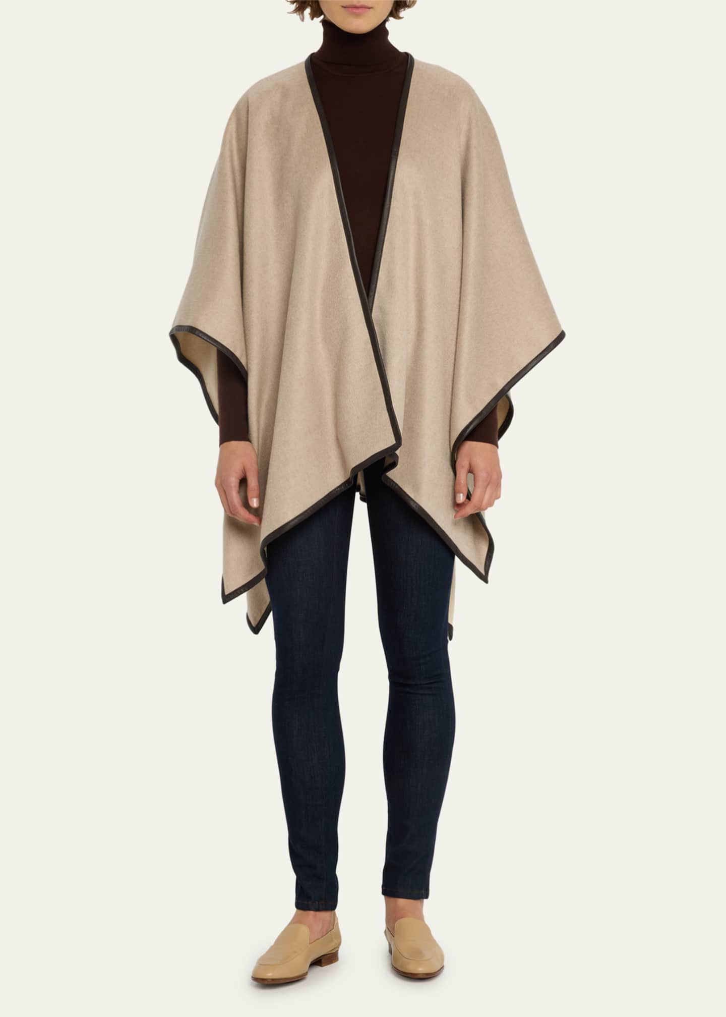 Sofia Cashmere Angular Reversible Cashmere Cape Image 2 of 5