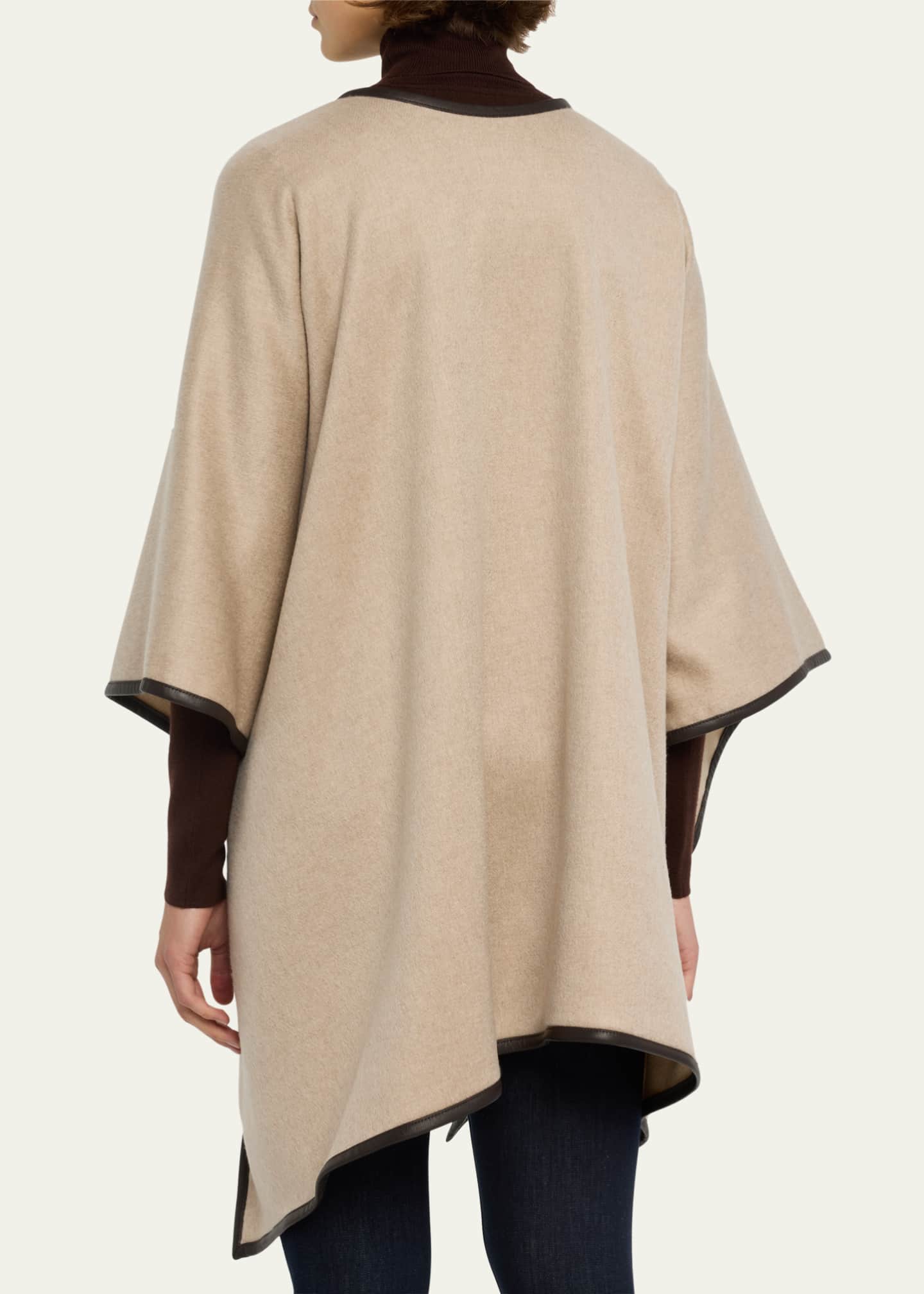 Sofia Cashmere Angular Reversible Cashmere Cape Image 3 of 5