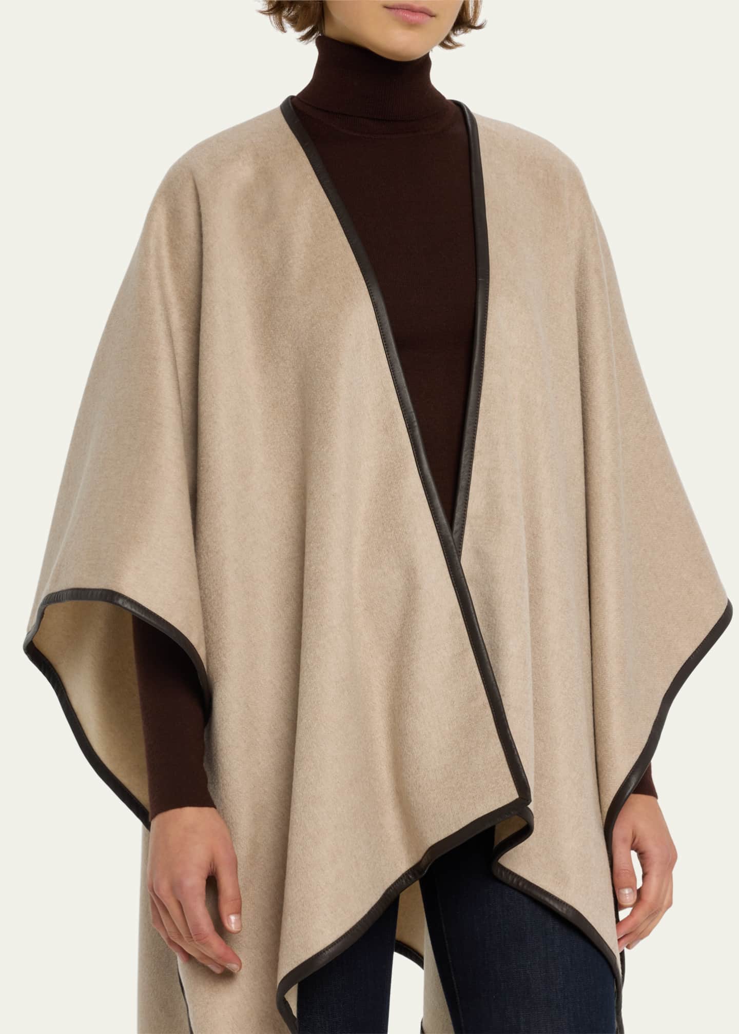 Sofia Cashmere Angular Reversible Cashmere Cape Image 4 of 5