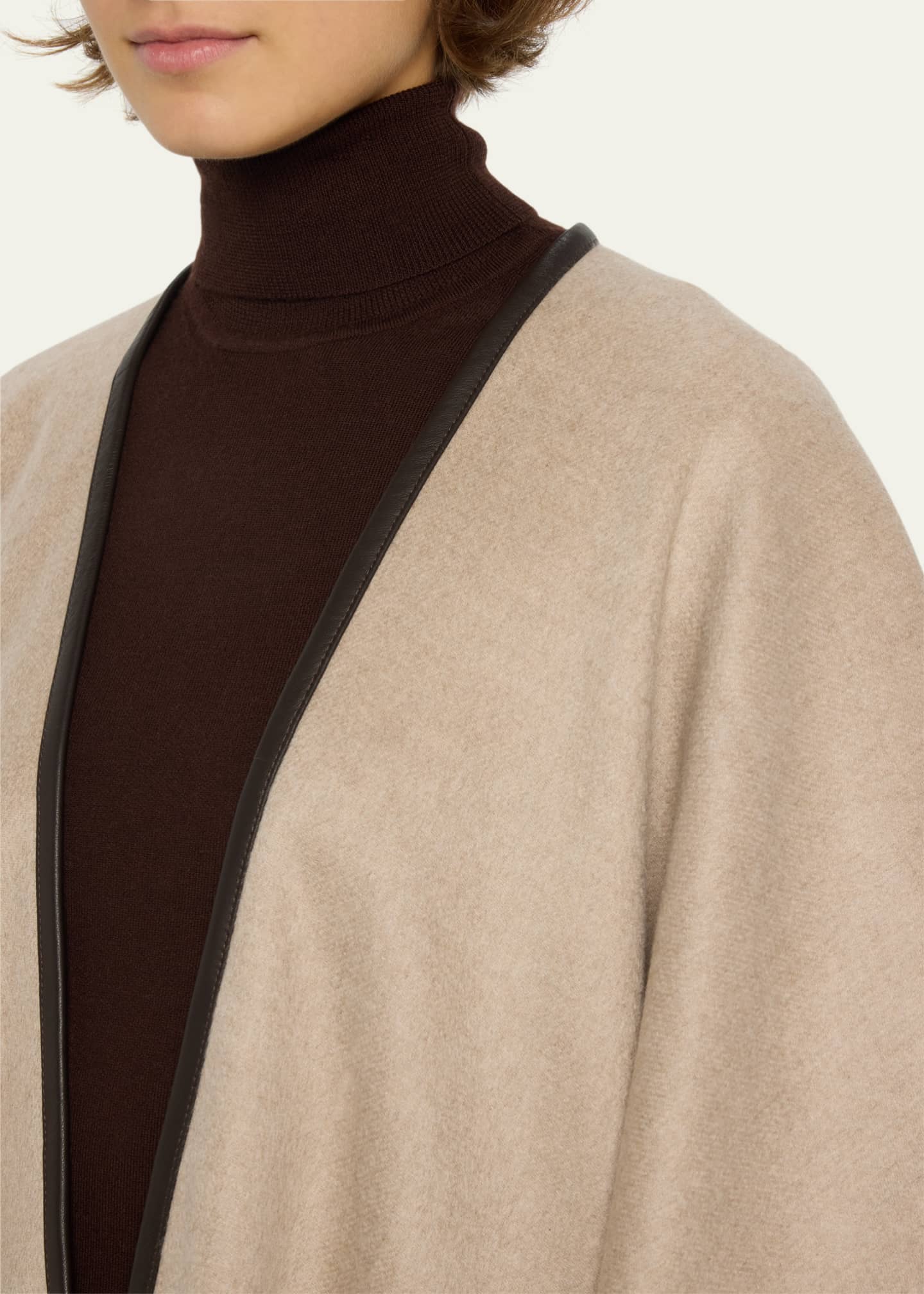 Sofia Cashmere Angular Reversible Cashmere Cape Image 5 of 5