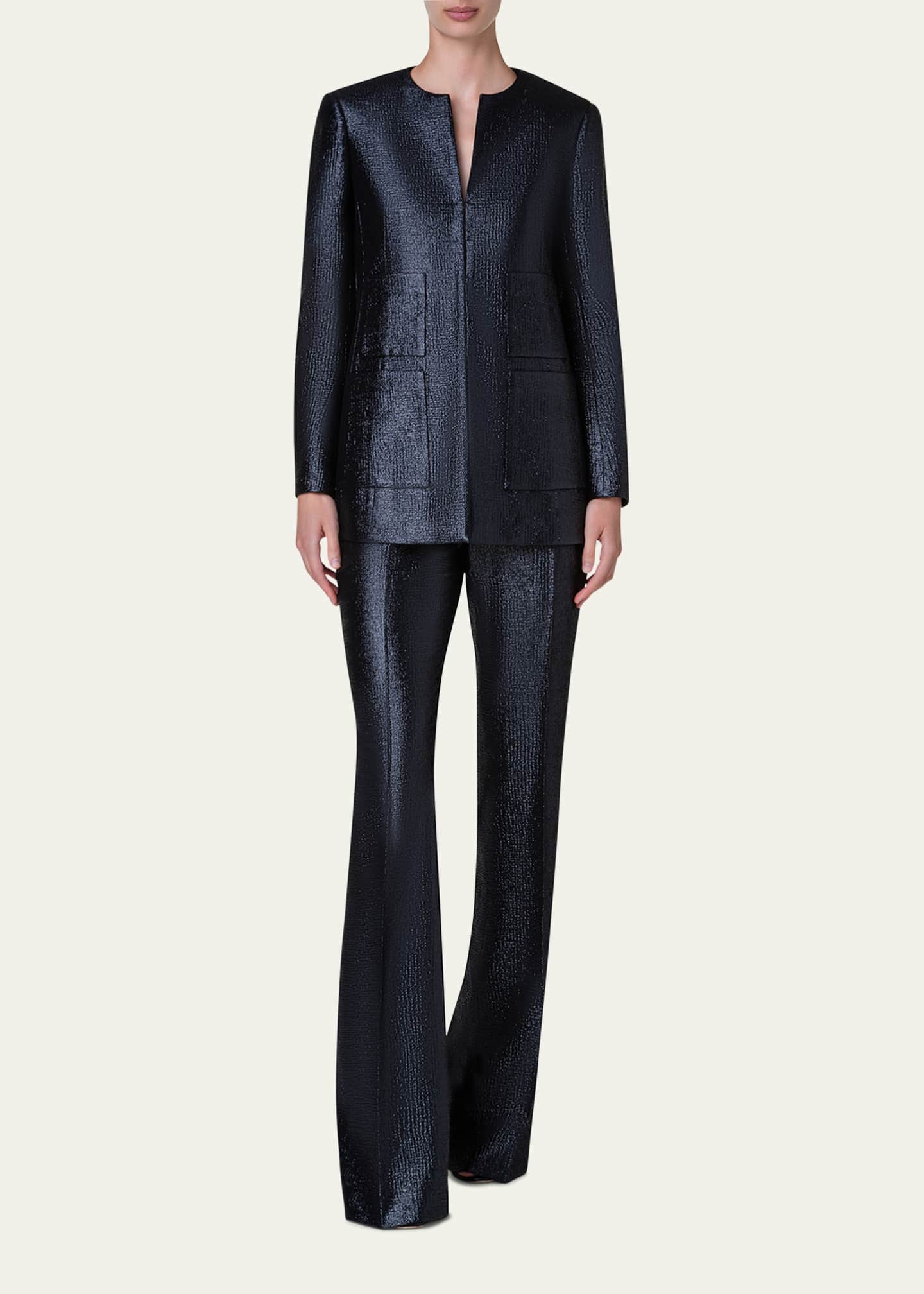 Akris Long Lurex Jacket Image 2 of 5