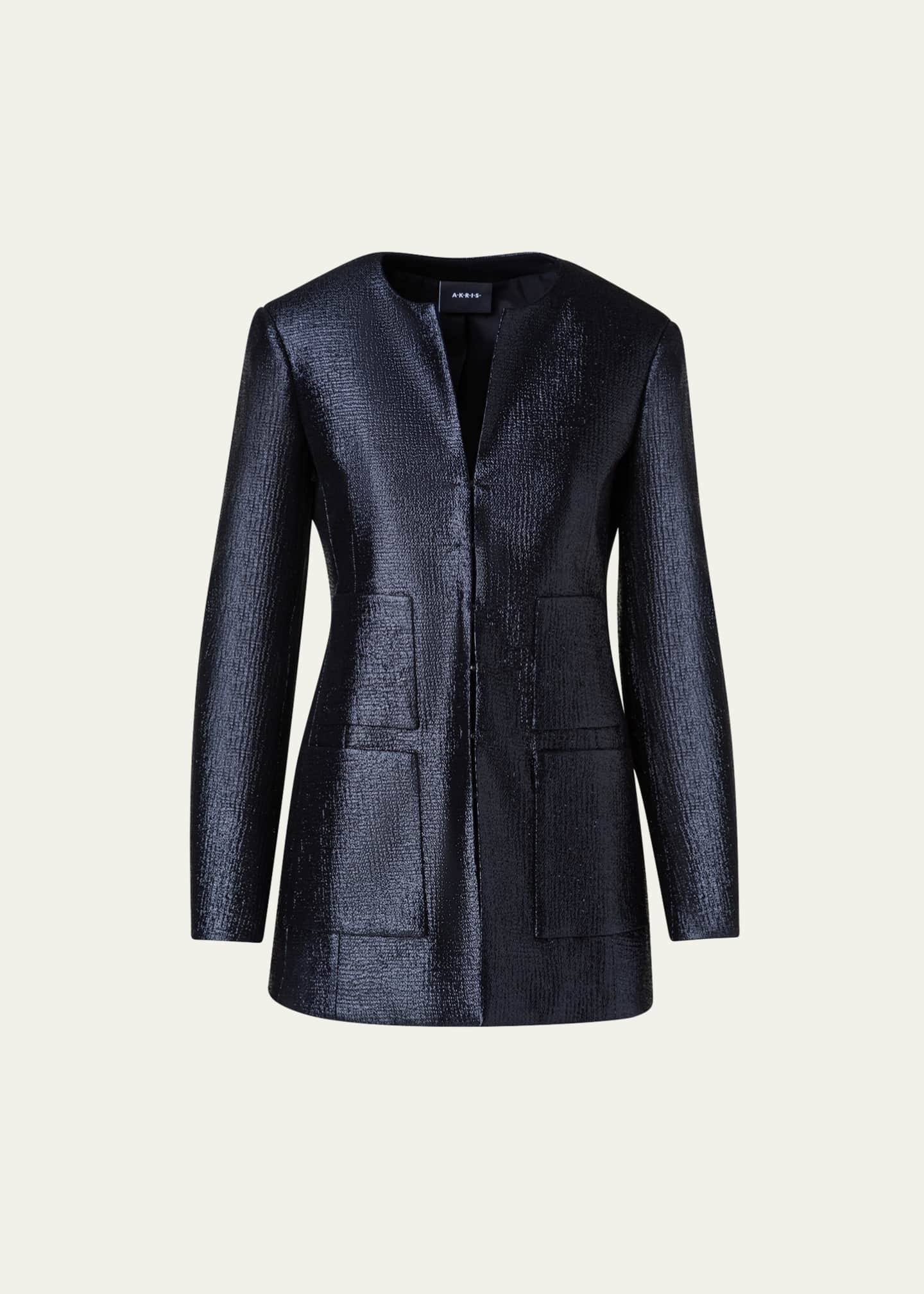 Akris Long Lurex Jacket Image 1 of 5