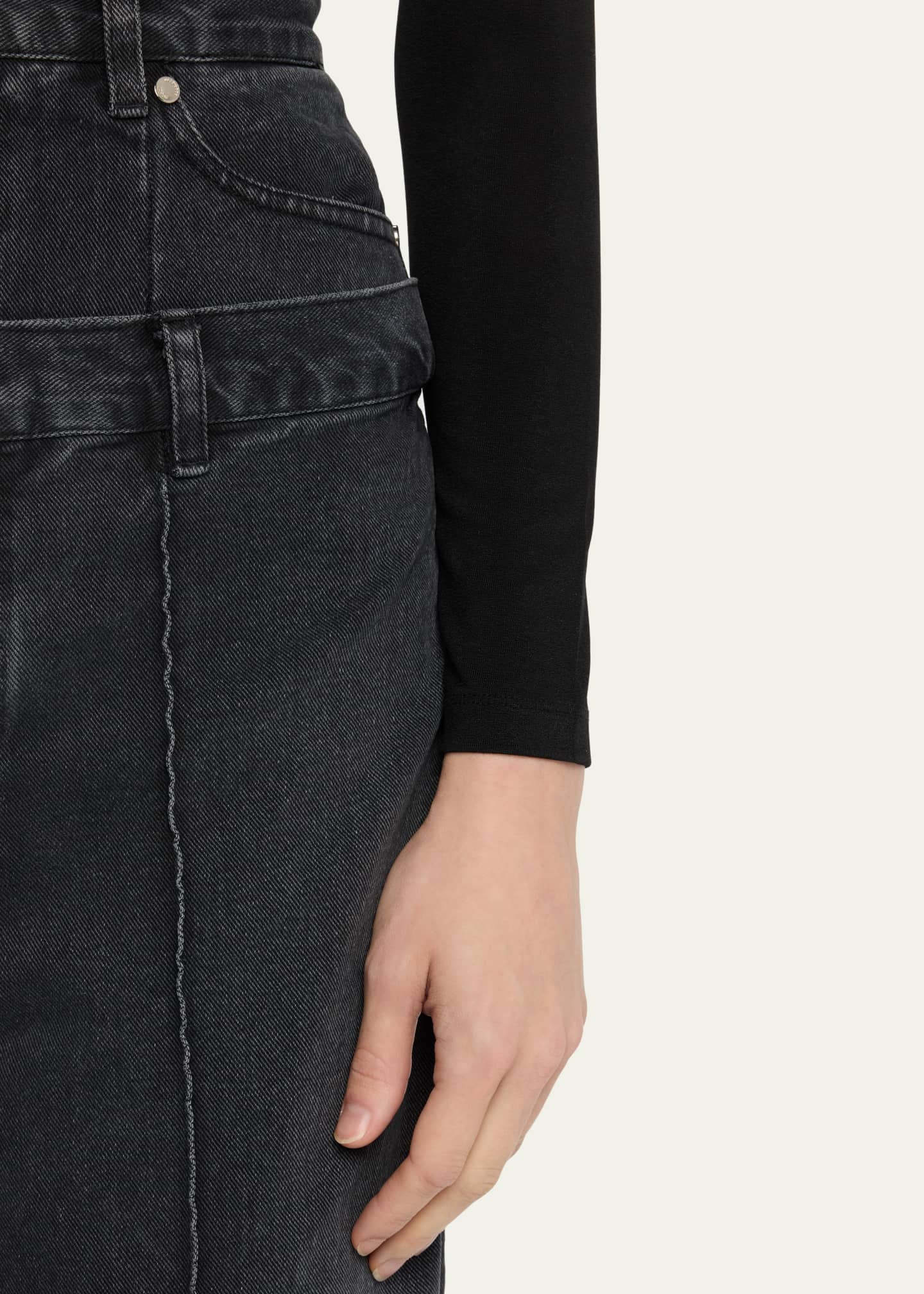 Rokh Double Flap Detailed Denim Pants - Bergdorf Goodman