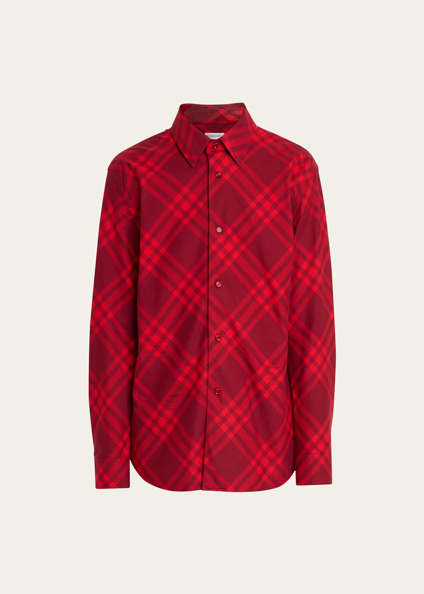 Burberry check button down best sale shirt