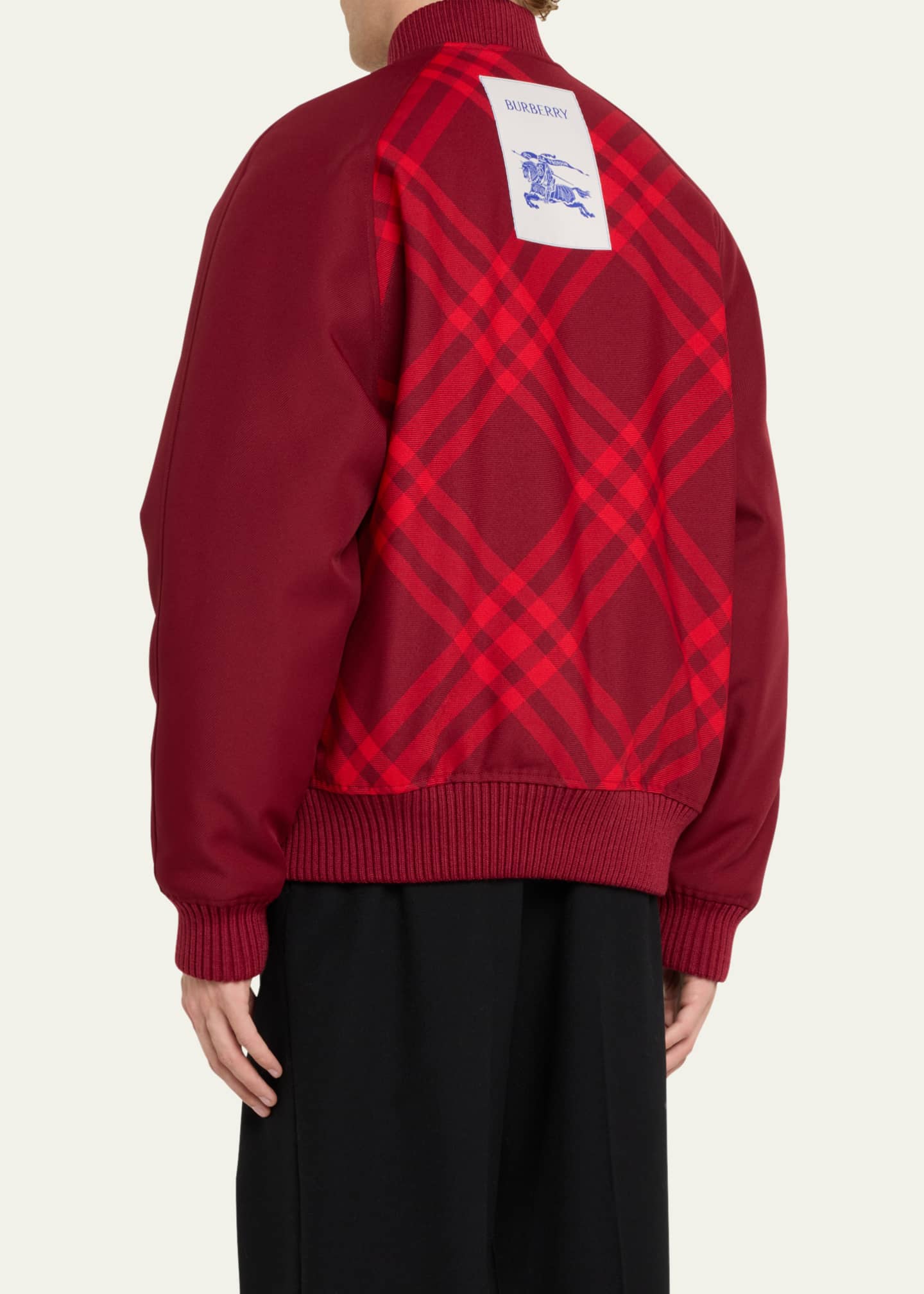 Burberry Men s Reversible Check Bomber Jacket Bergdorf Goodman