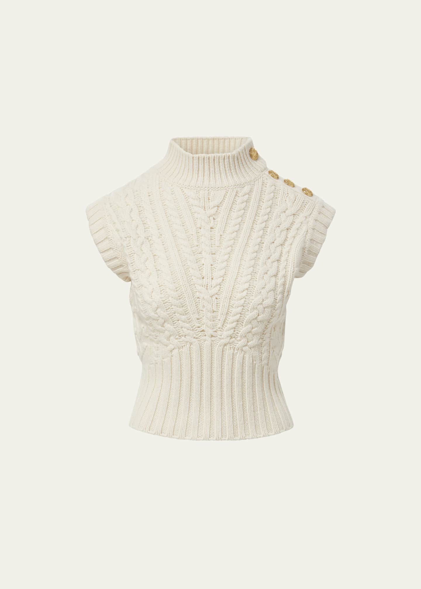 Veronica Beard Holton Cable-Knit Vest - Bergdorf Goodman