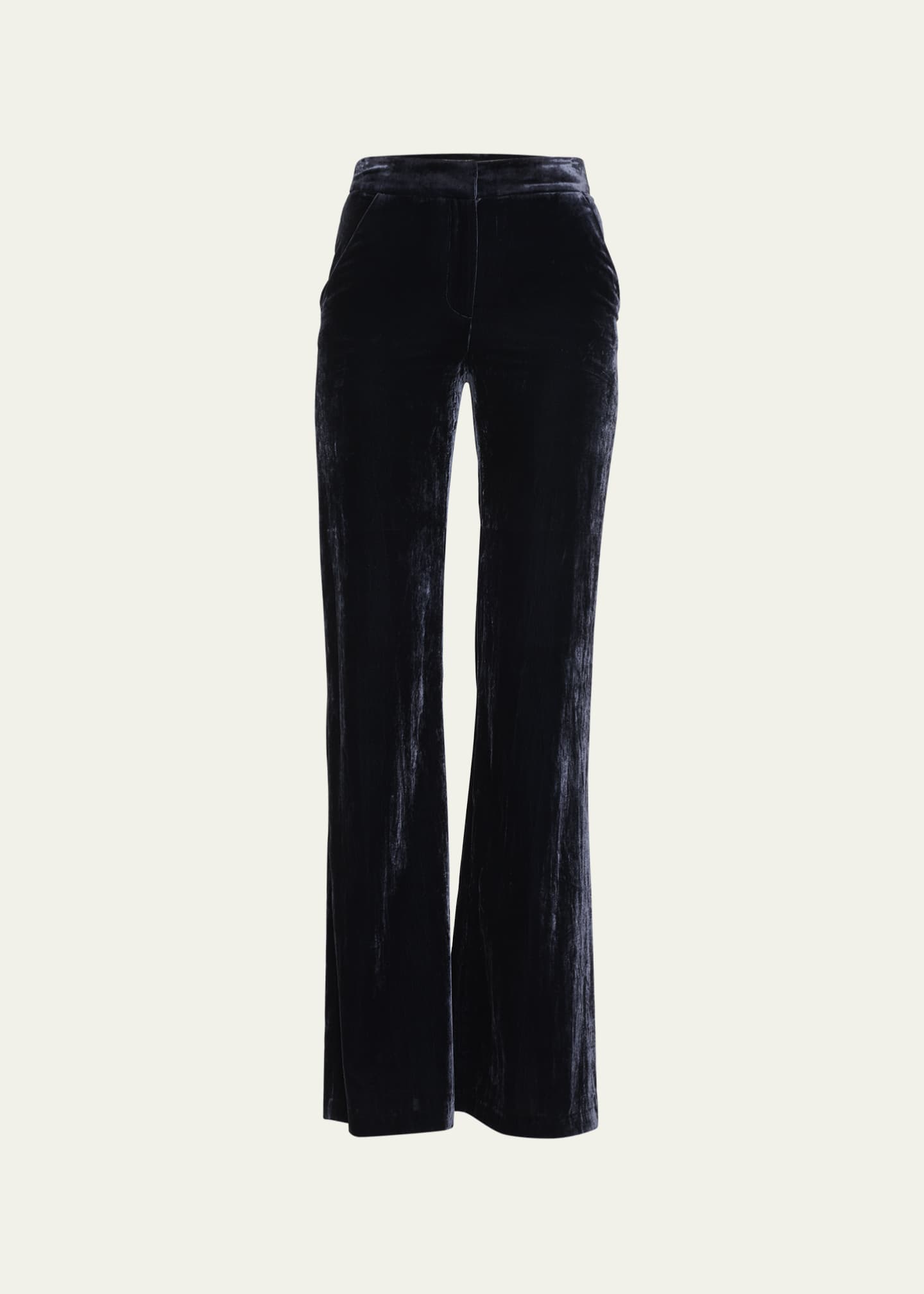 Veronica Beard Lebone Velvet Wide-Leg Tailored Pants - Bergdorf Goodman