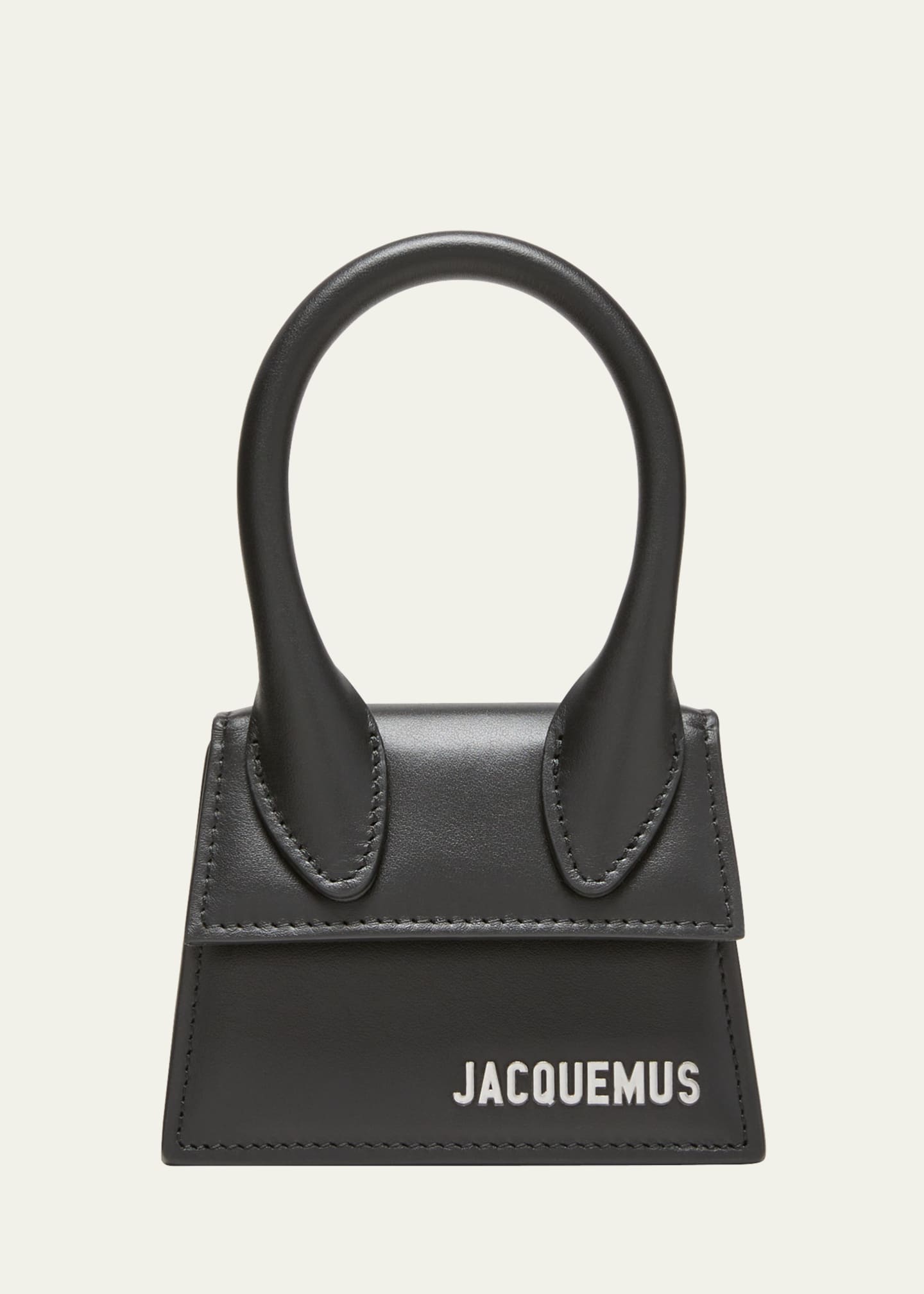 Le Chiquito Homme Leather Bag in Black - Jacquemus