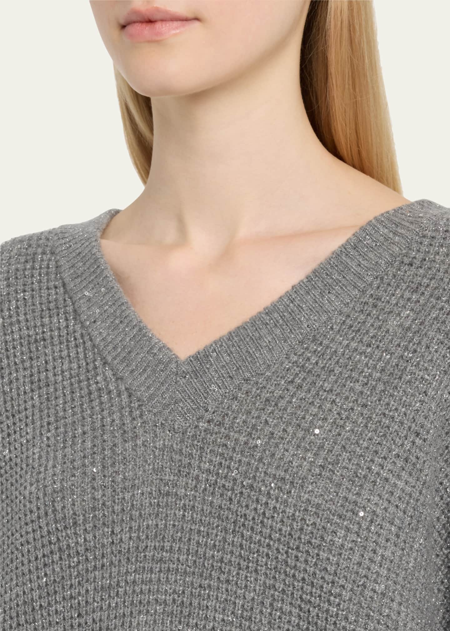 Waffle sale cashmere sweater
