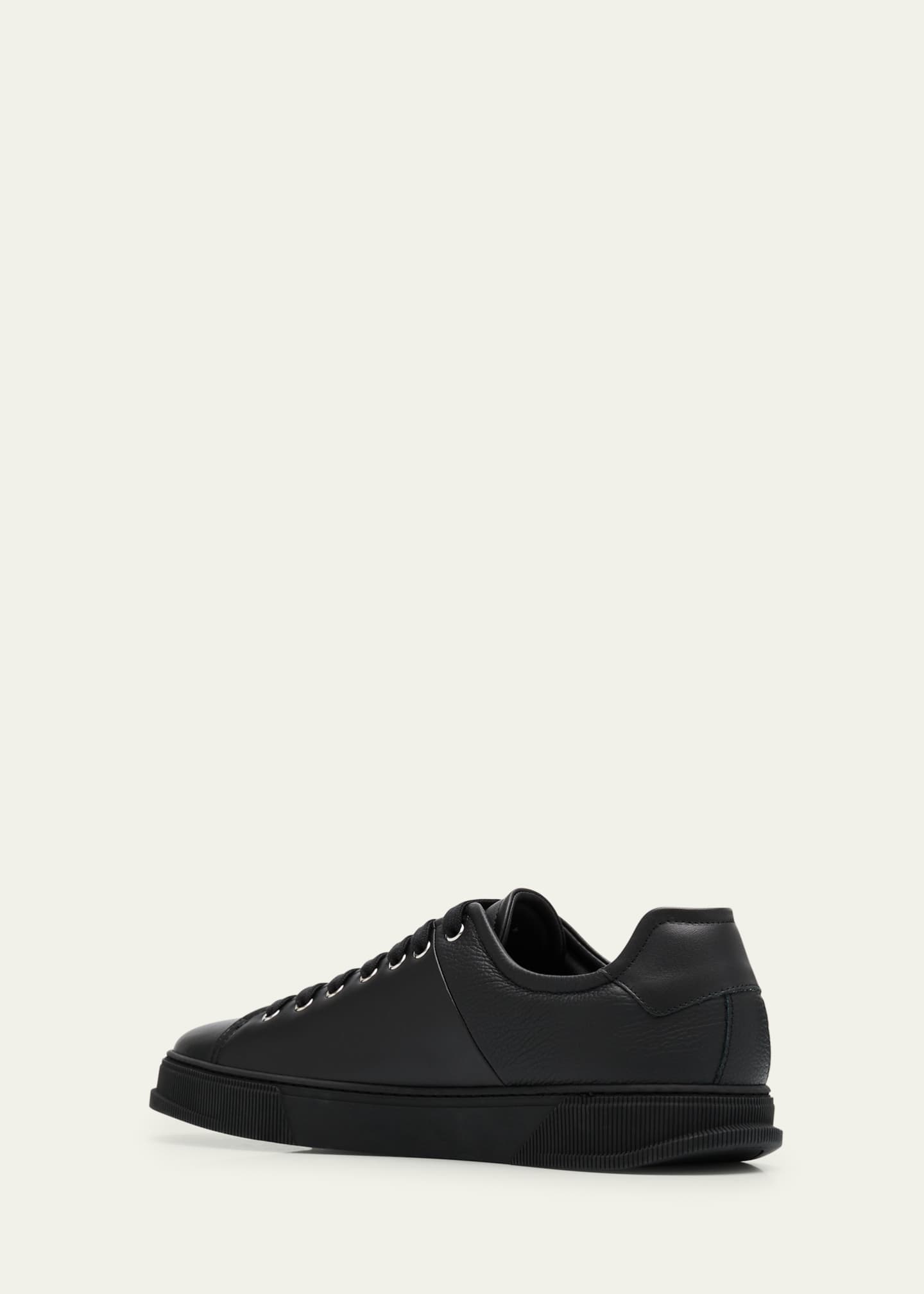Ferragamo Men's Clayton Mixed Leather Low-Top Sneakers Image 4 of 6