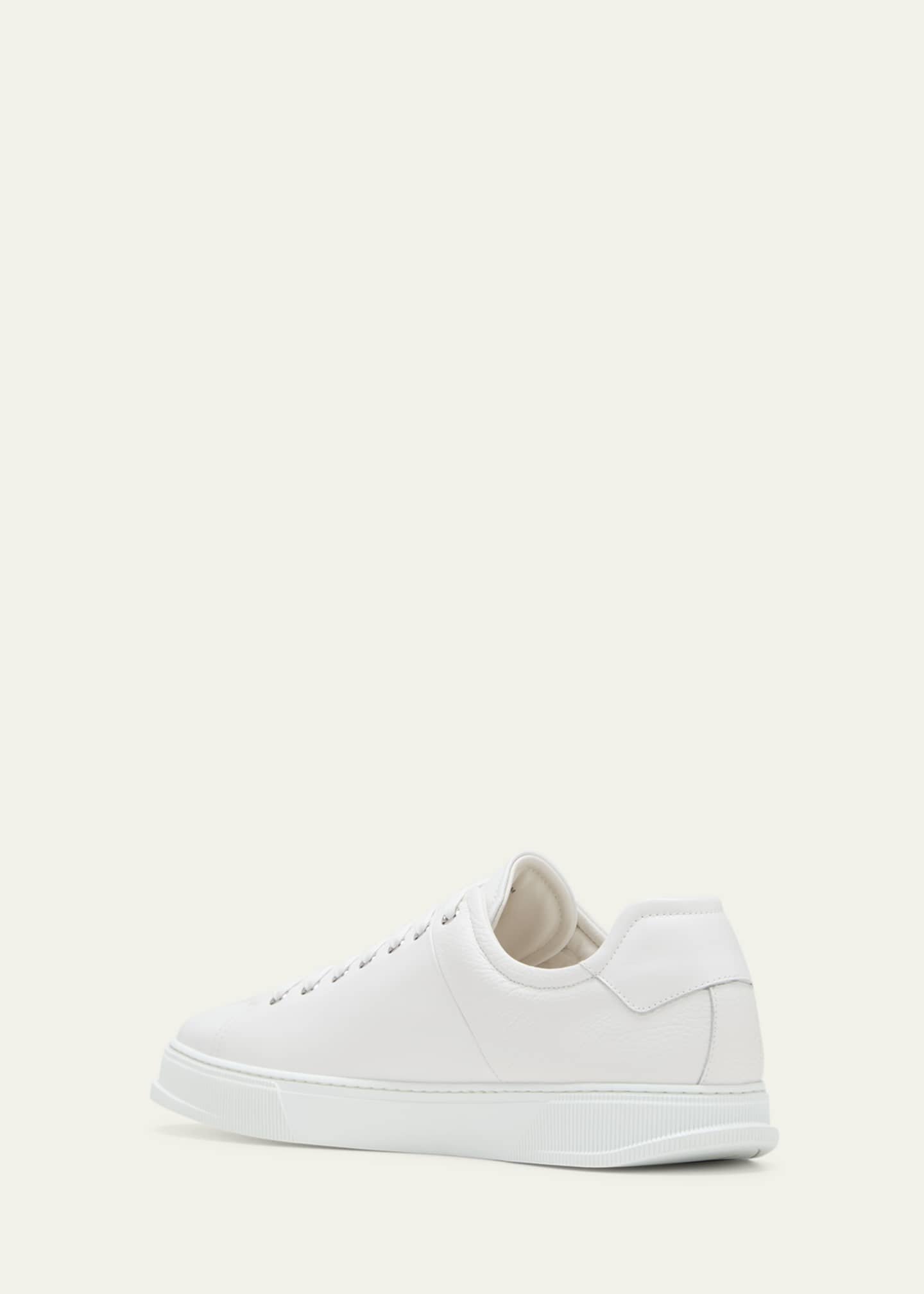 Ferragamo Men's Clayton Tonal Leather Low-Top Sneakers Image 4 of 5