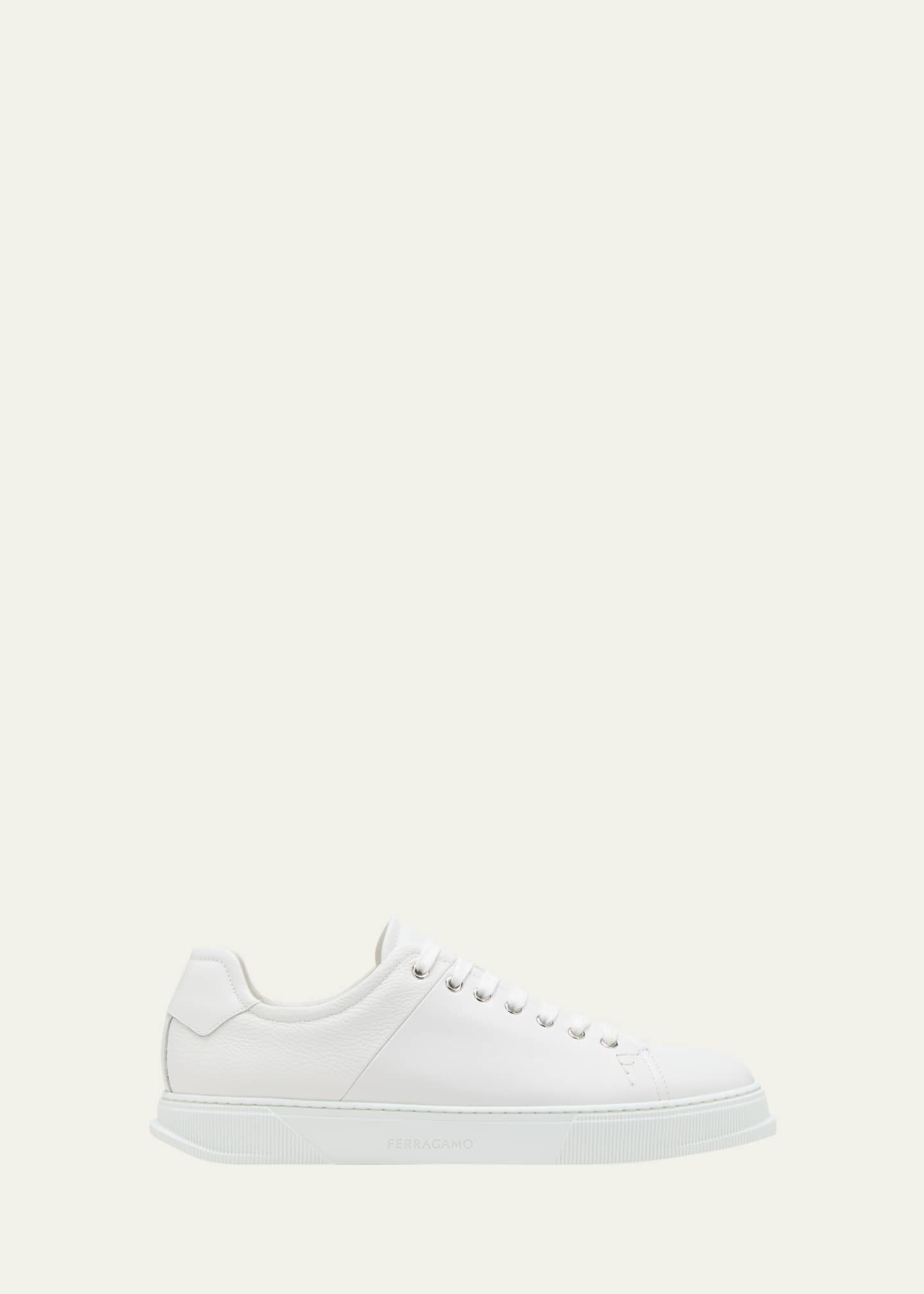 Ferragamo Men's Clayton Tonal Leather Low-Top Sneakers Image 1 of 5