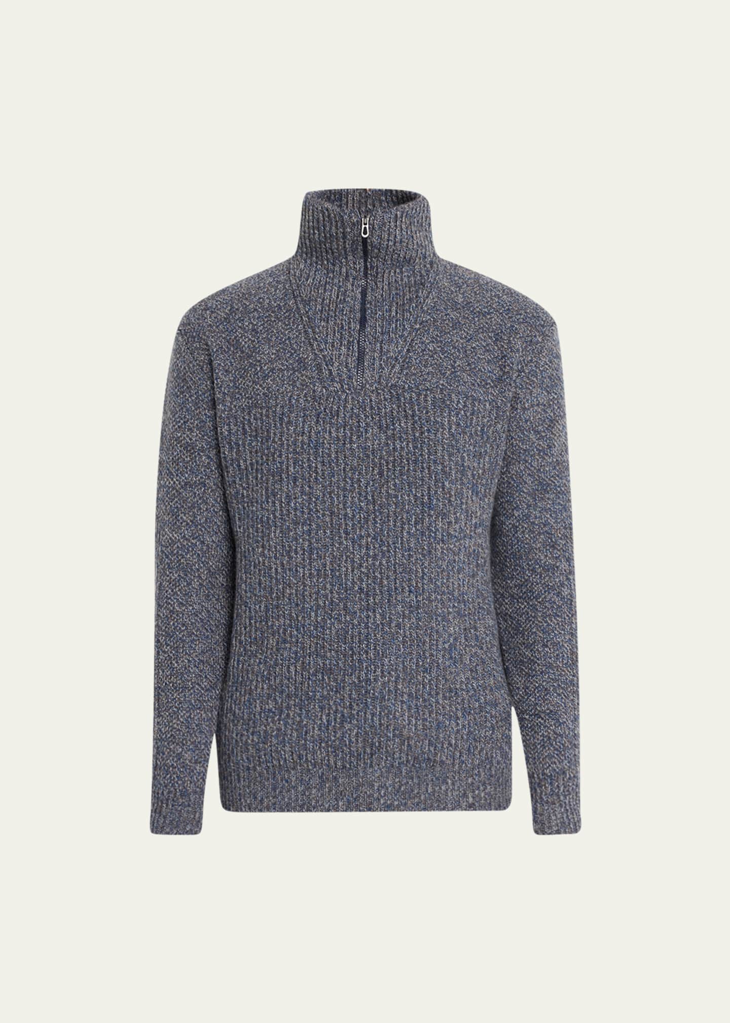 Sease Men's Schooner Cashmere Quarter-Zip Sweater - Bergdorf Goodman