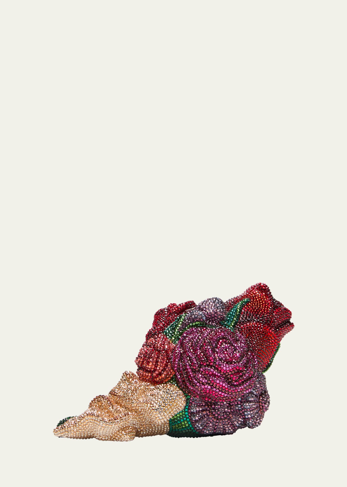 Judith Leiber Couture Corsage Roses Clutch Bag with Chain Strap Image 1 of 5