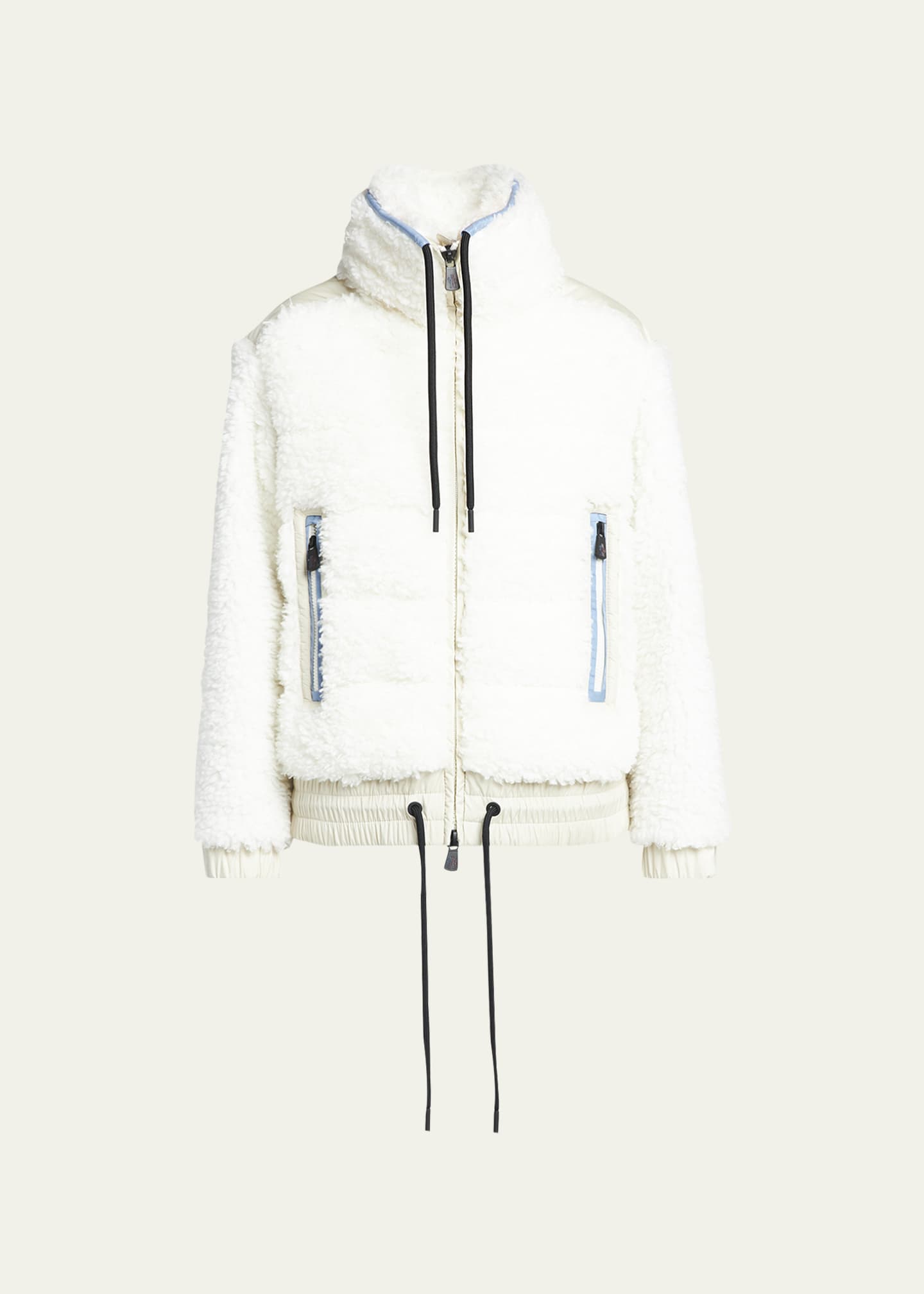 Moncler Zip Up Faux Sherpa Drawstring Puffer Jacket Bergdorf Goodman