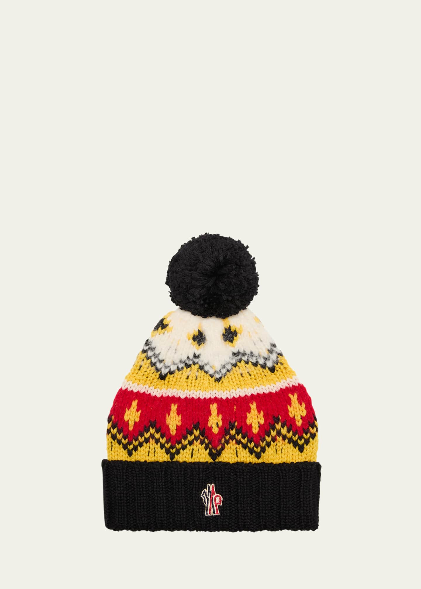 Moncler Wool Knit Beanie with Pom Bergdorf Goodman