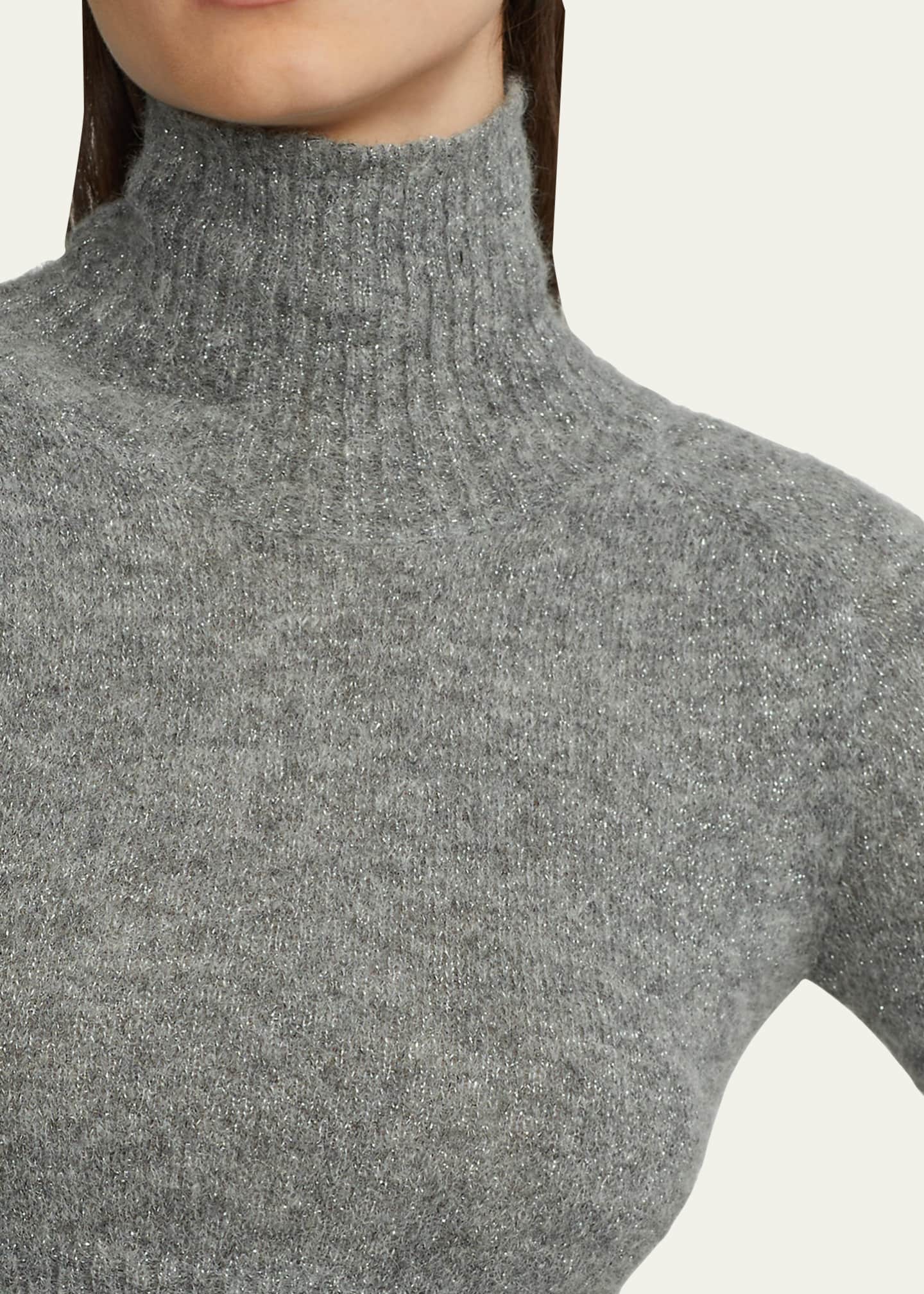 Ralph Lauren Collection Short-Sleeve Turtleneck Crop Wool Sweater ...