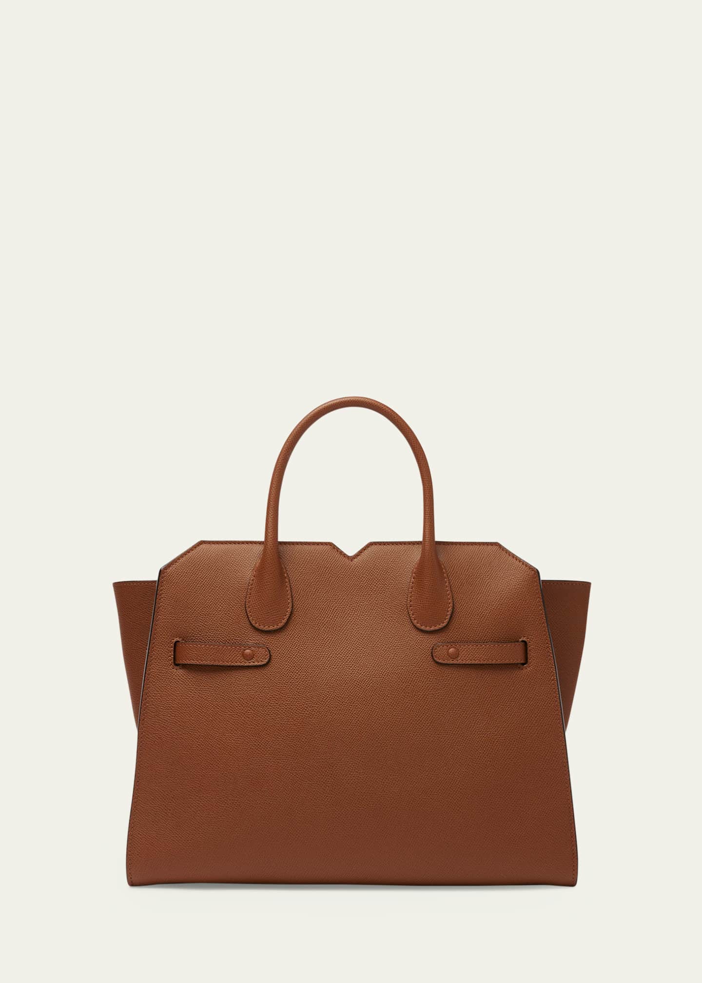 Valextra Milano Medium Leather Tote Bag Image 3 of 5