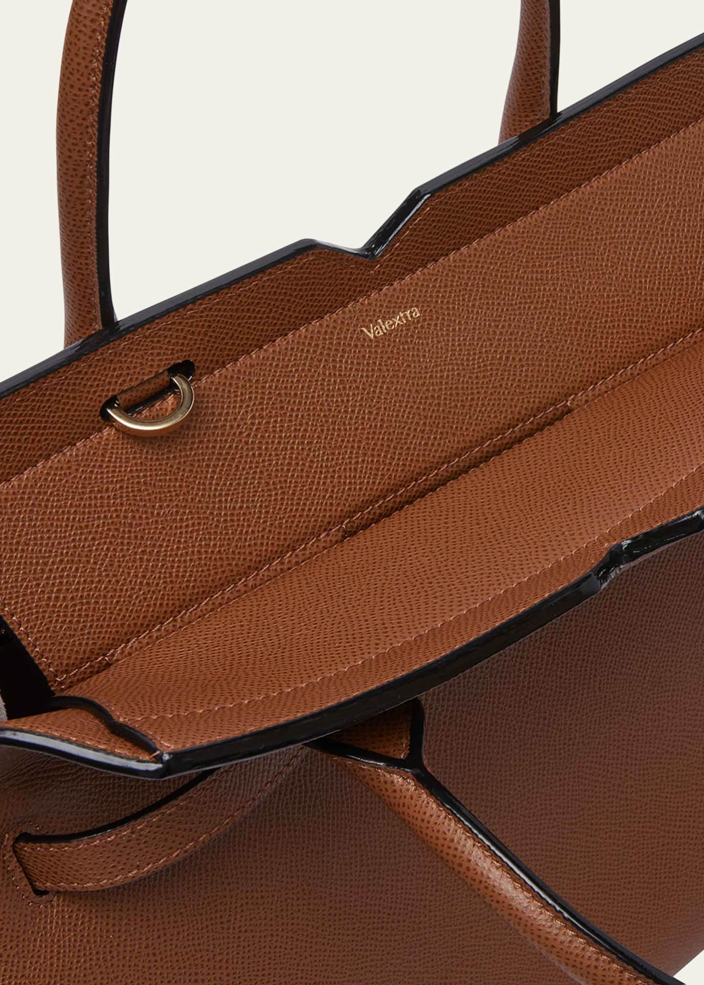 Valextra Milano Medium Leather Tote Bag Image 4 of 5
