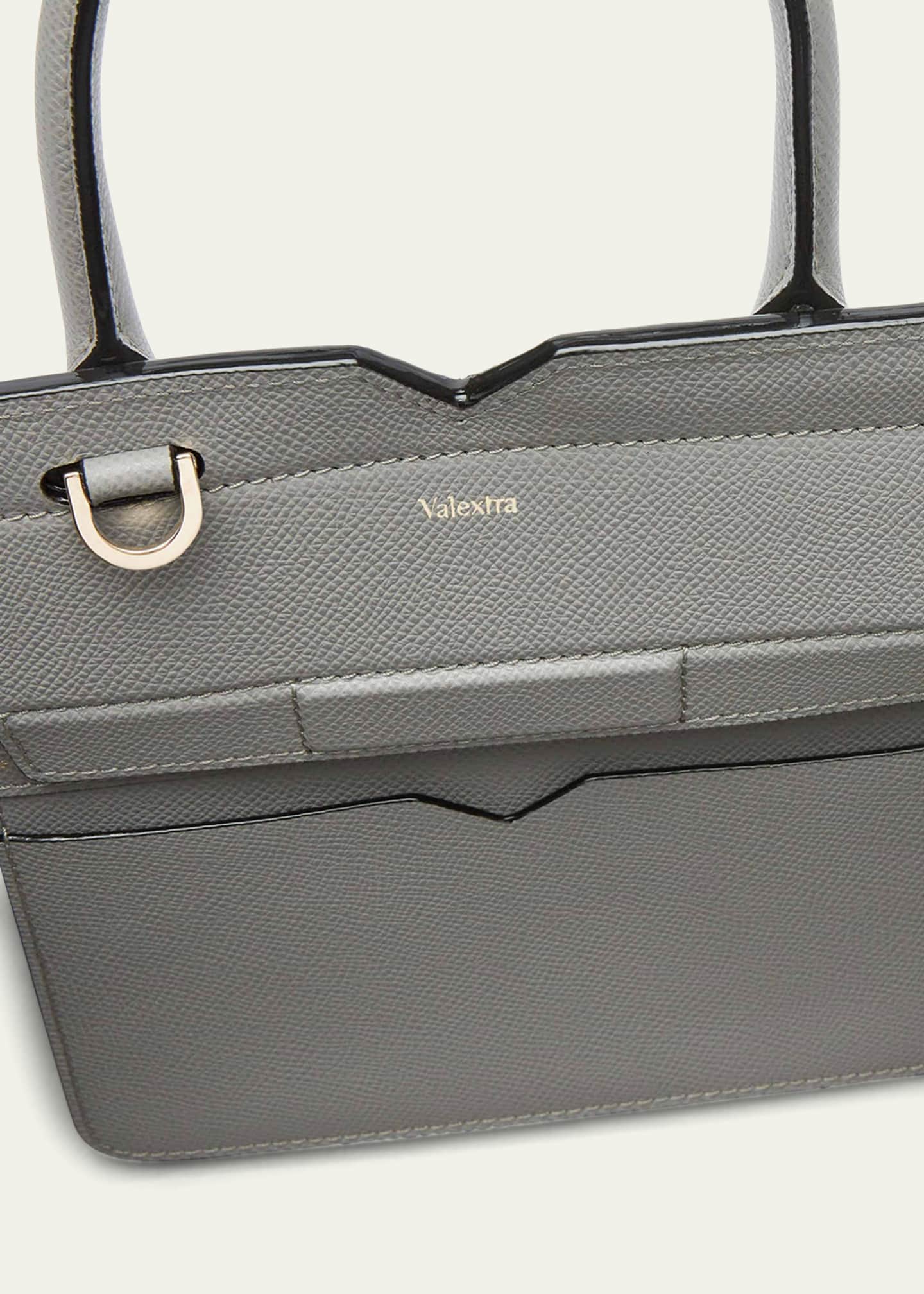 Valextra Milano Mini Leather Tote Bag Image 4 of 5